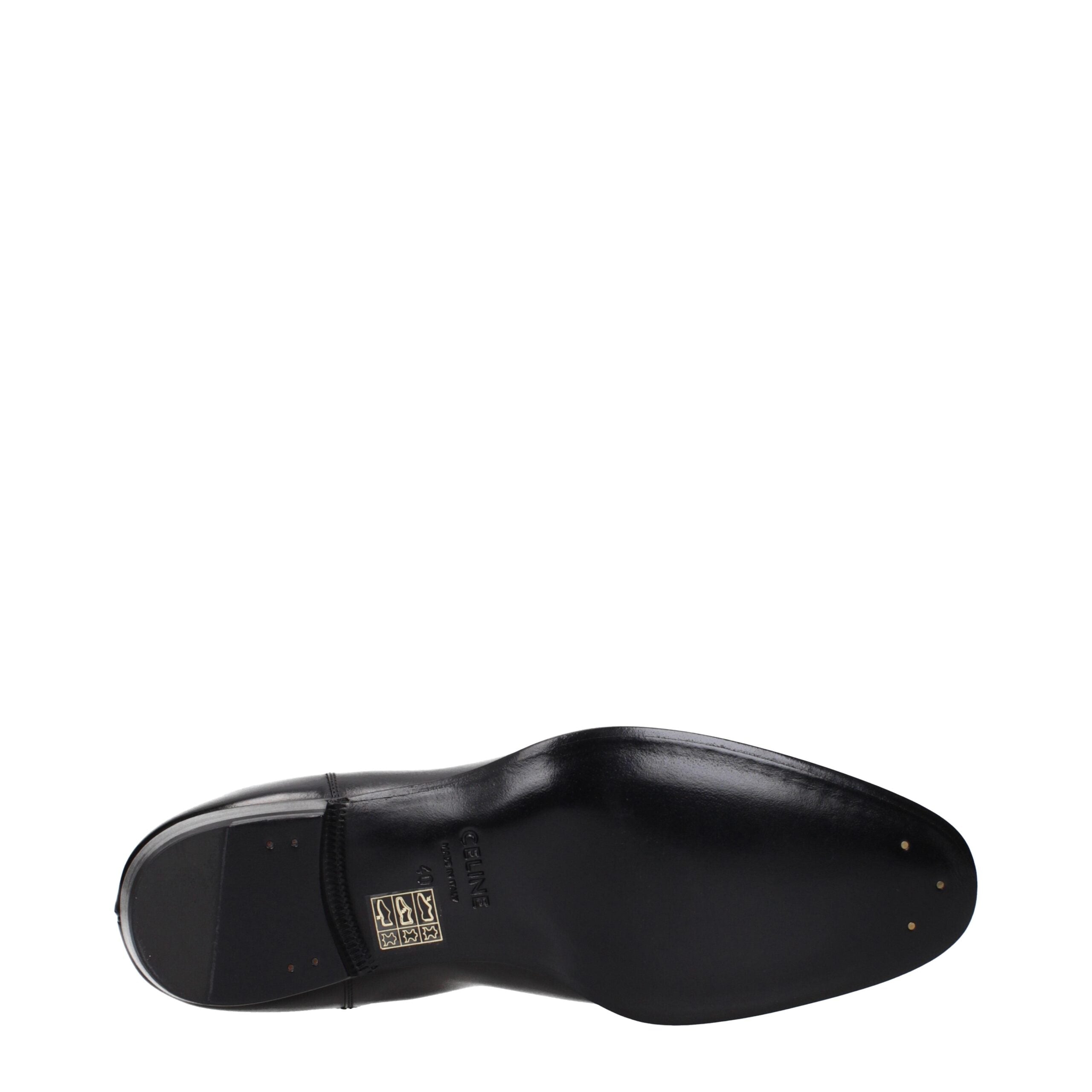 Celine Schwarze Leder-Stiefeletten-5