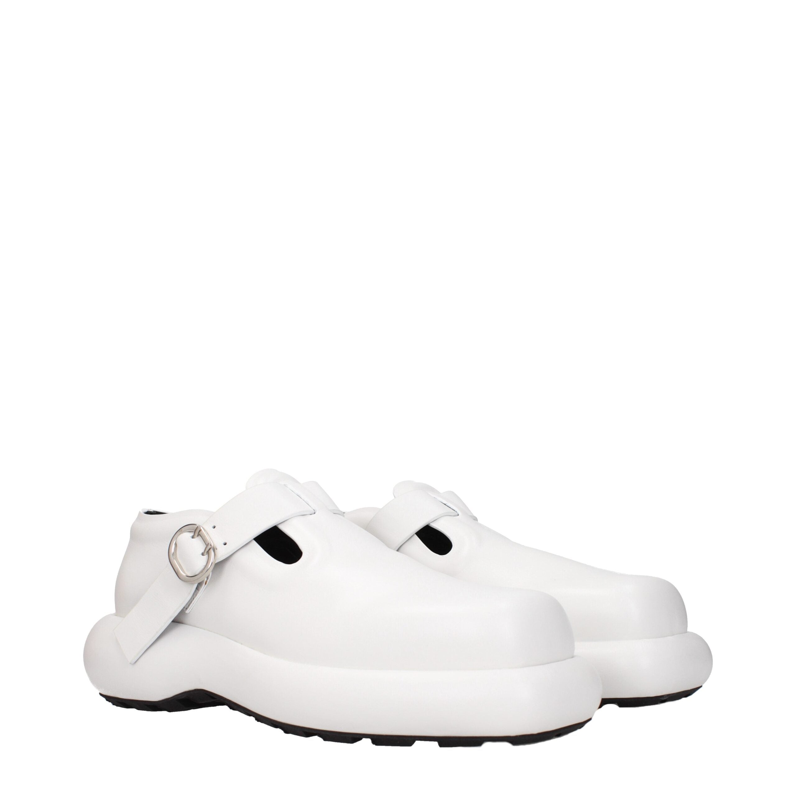 Jil Sander Weiße Loafer aus Leder zum Hineinschlüpfen-2