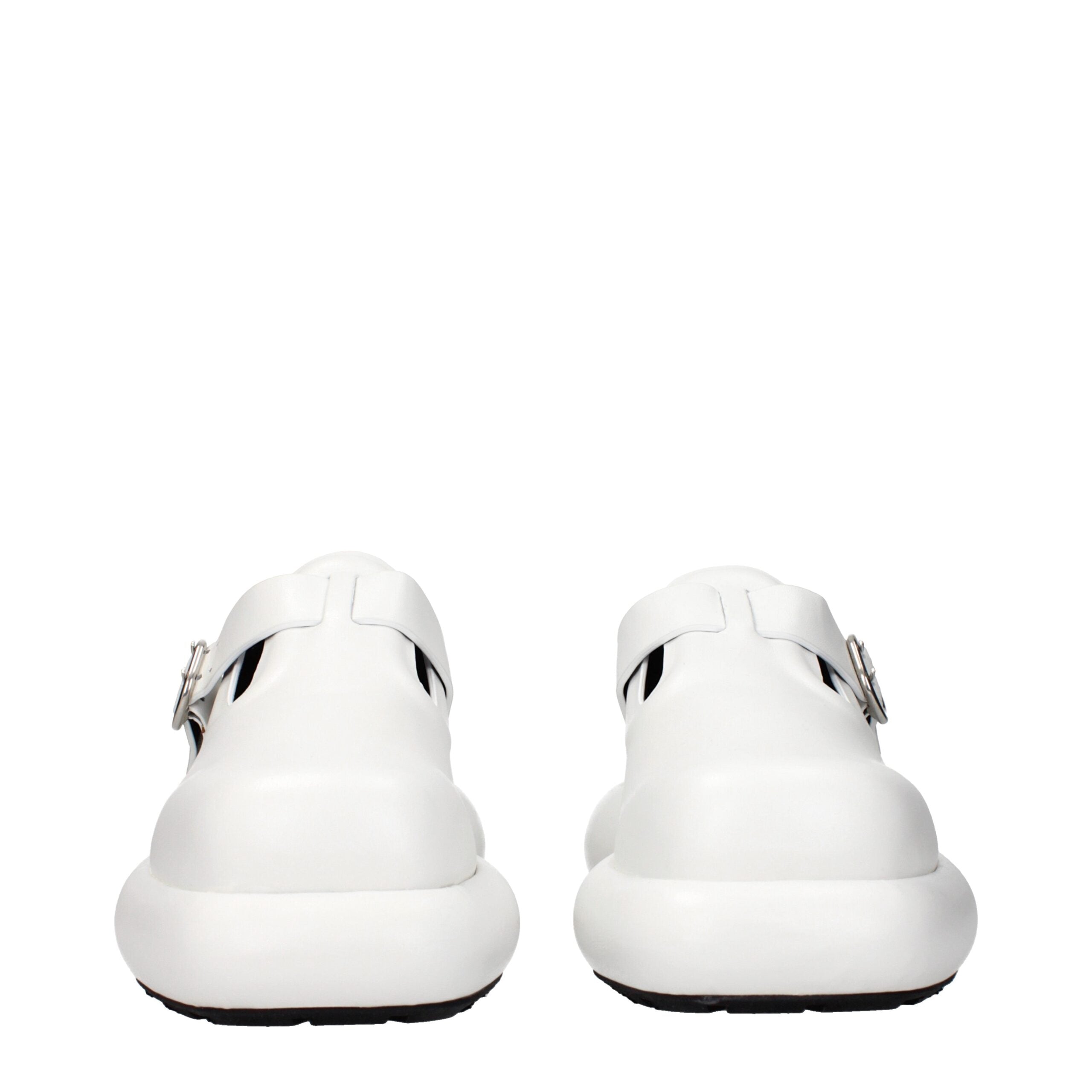 Jil Sander Weiße Loafer aus Leder zum Hineinschlüpfen-3