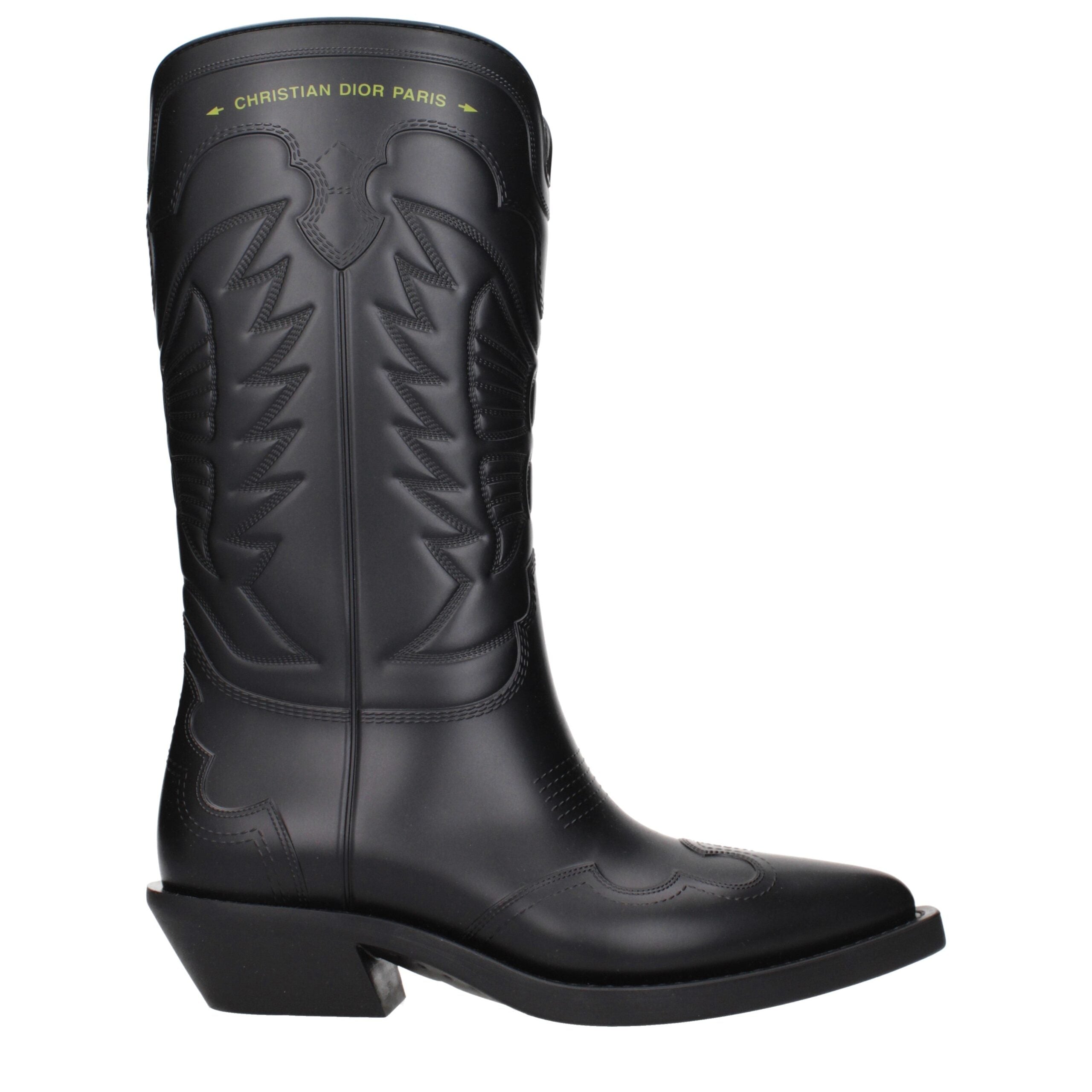 Christian Dior Schwarze Baumwollstiefel-1