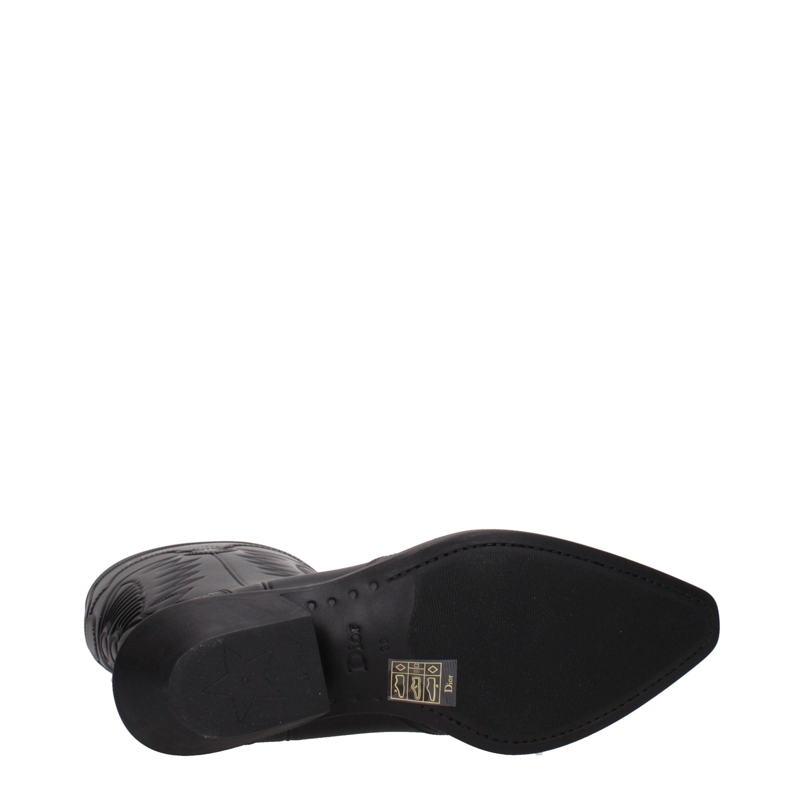 Christian Dior Schwarze Baumwollstiefel-5