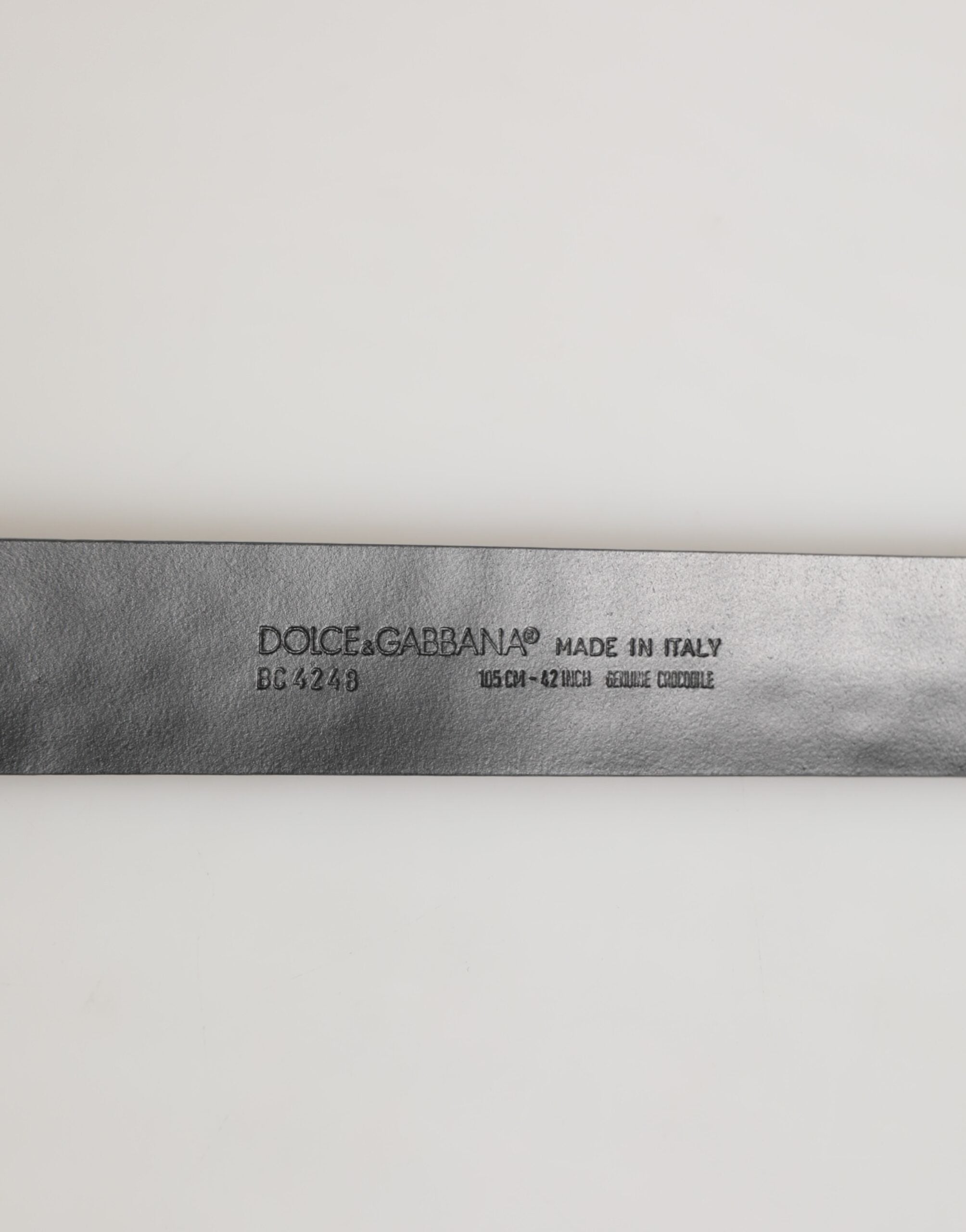 Dolce & Gabbana Black Exotic Leather DG Logo Buckle Belt-3