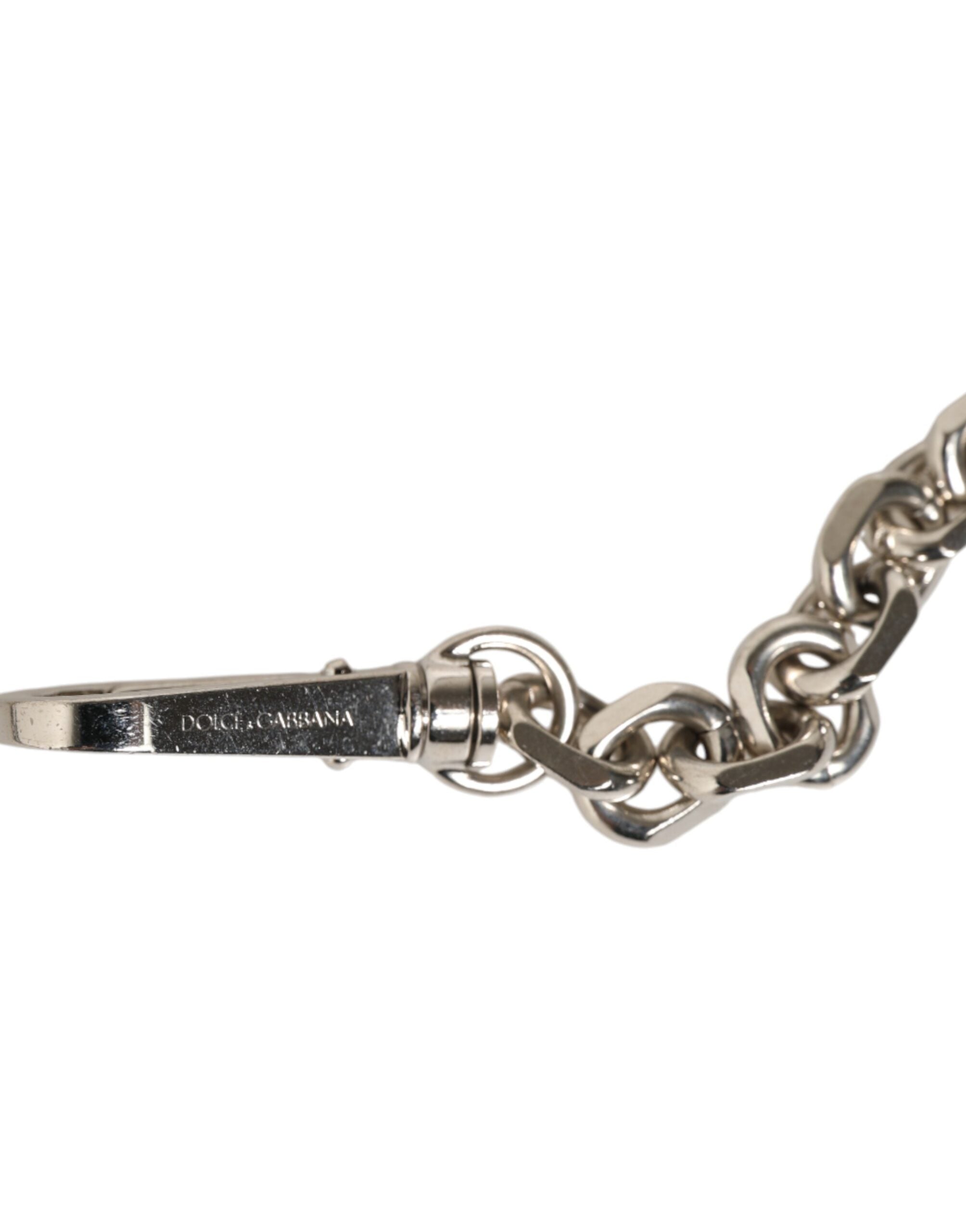 Dolce & Gabbana Black Leather Pearl Chain Bag Accessory Shoulder Strap-5
