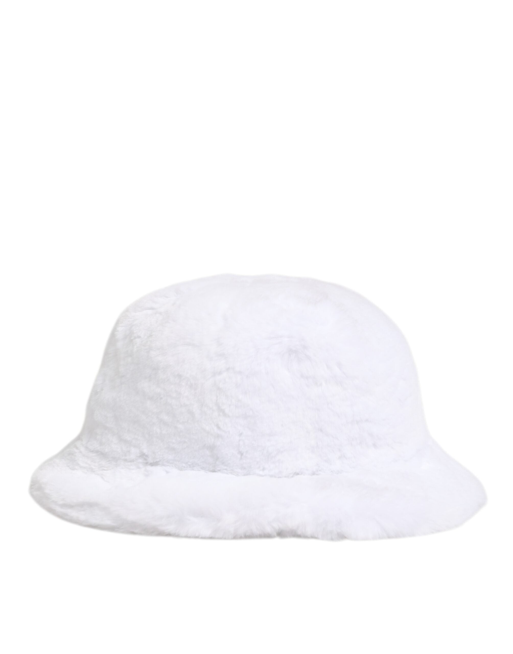 Dolce & Gabbana Weiß Modacryl Pelz Eimer Männer Capello Hut-4