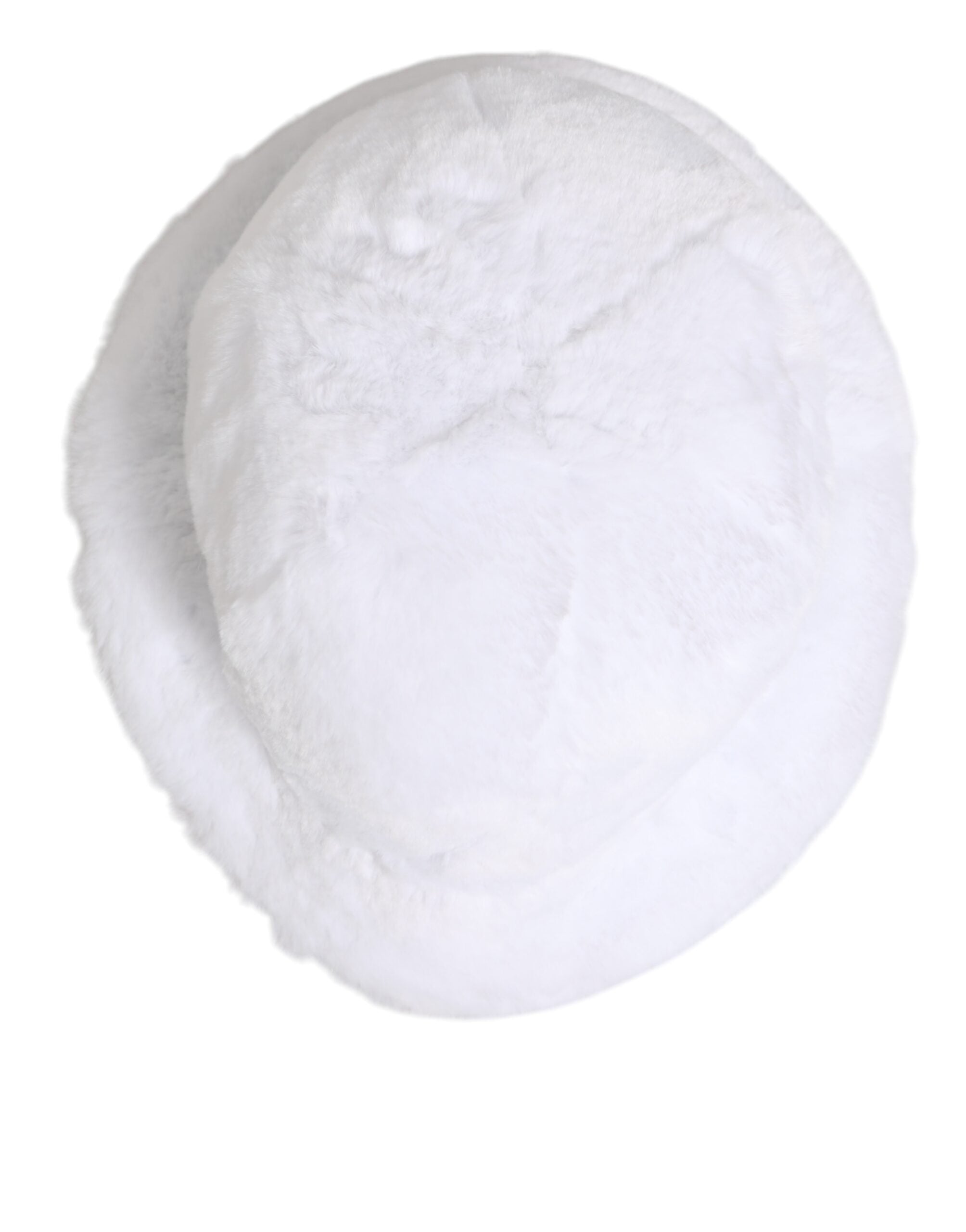 Dolce & Gabbana Weiß Modacryl Pelz Eimer Männer Capello Hut-5