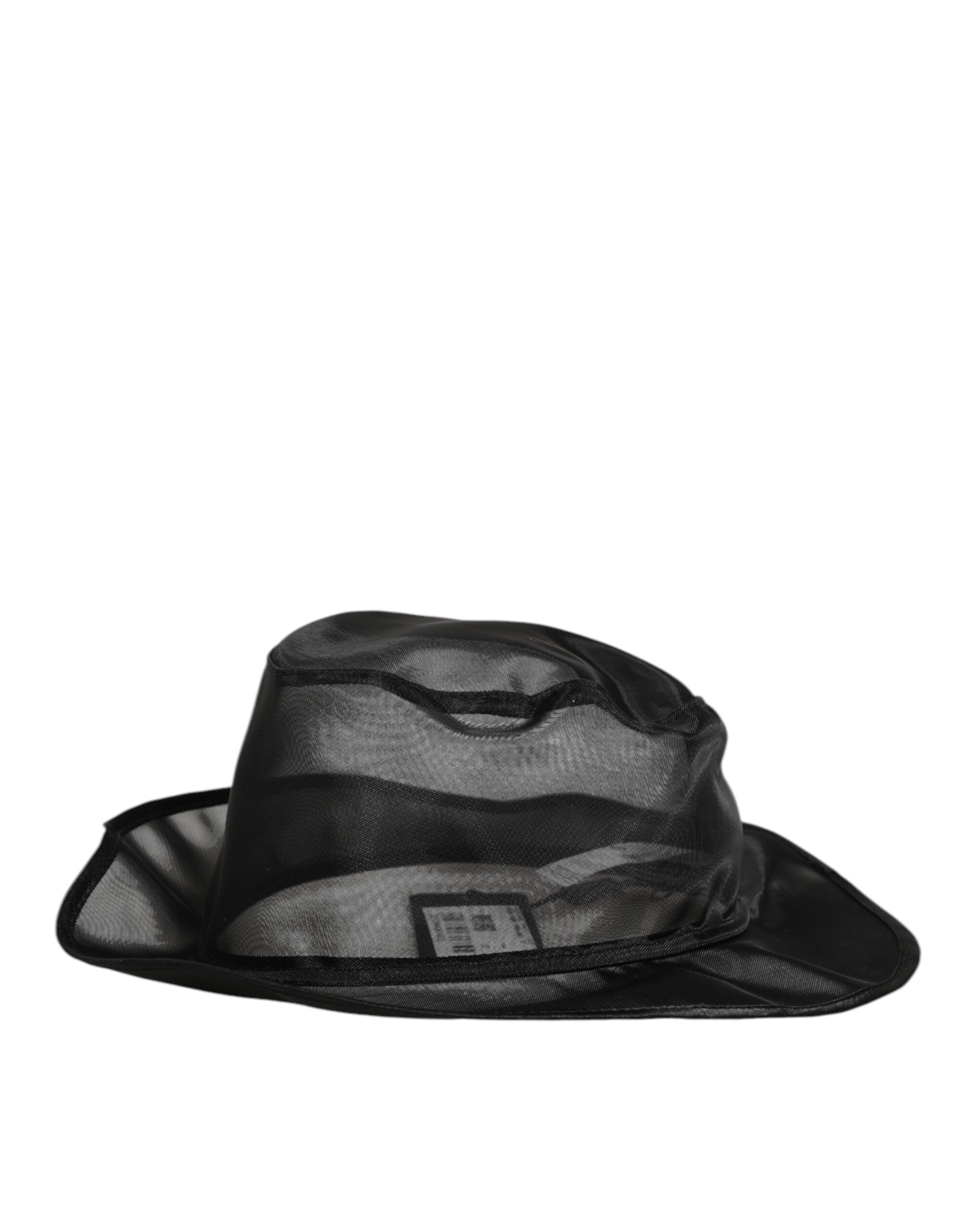 Dolce & Gabbana Black Silk Mesh Bucket Men's Fisherman's Cap Hat-5