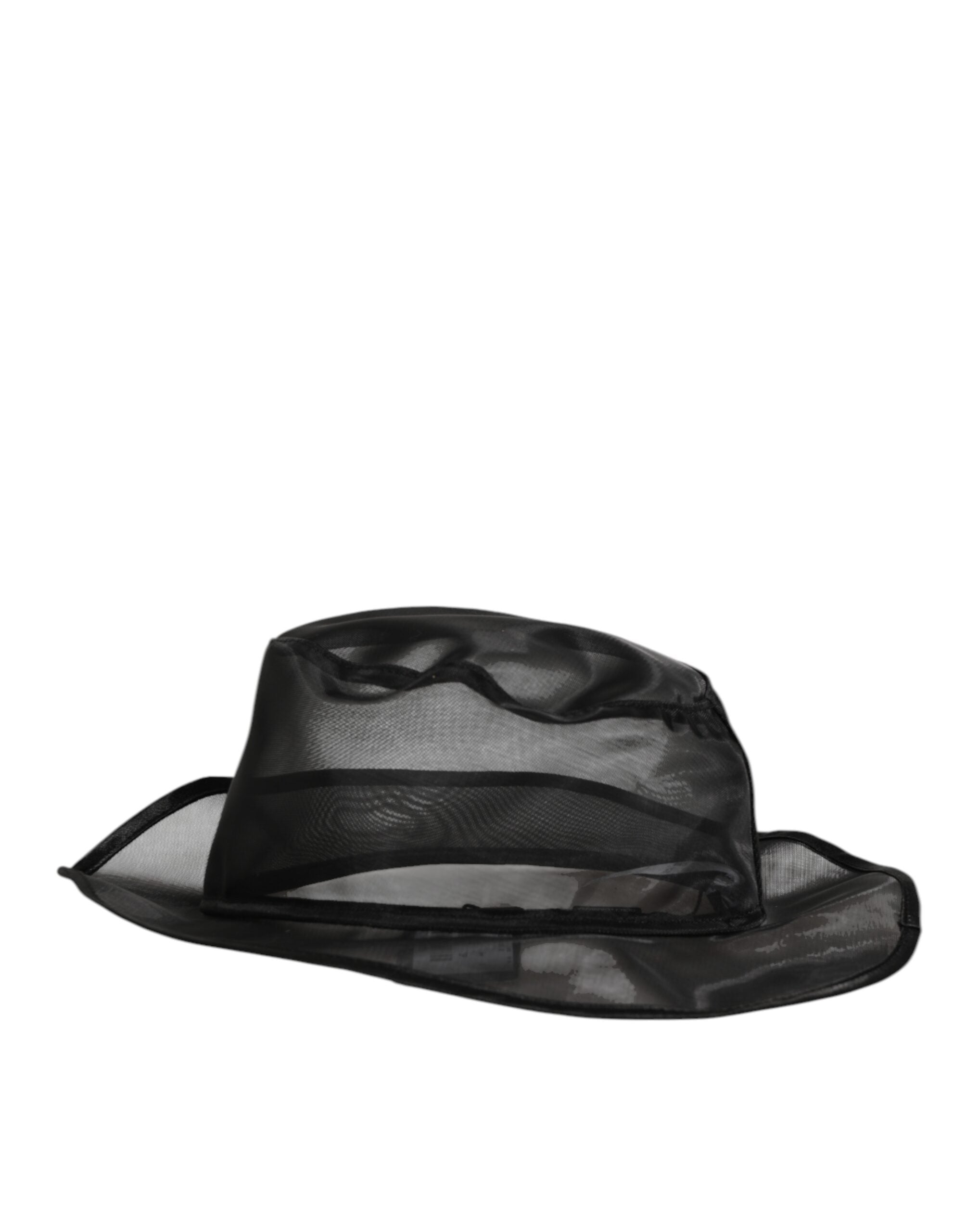 Dolce & Gabbana Black Silk Mesh Bucket Men's Fisherman's Cap Hat-6