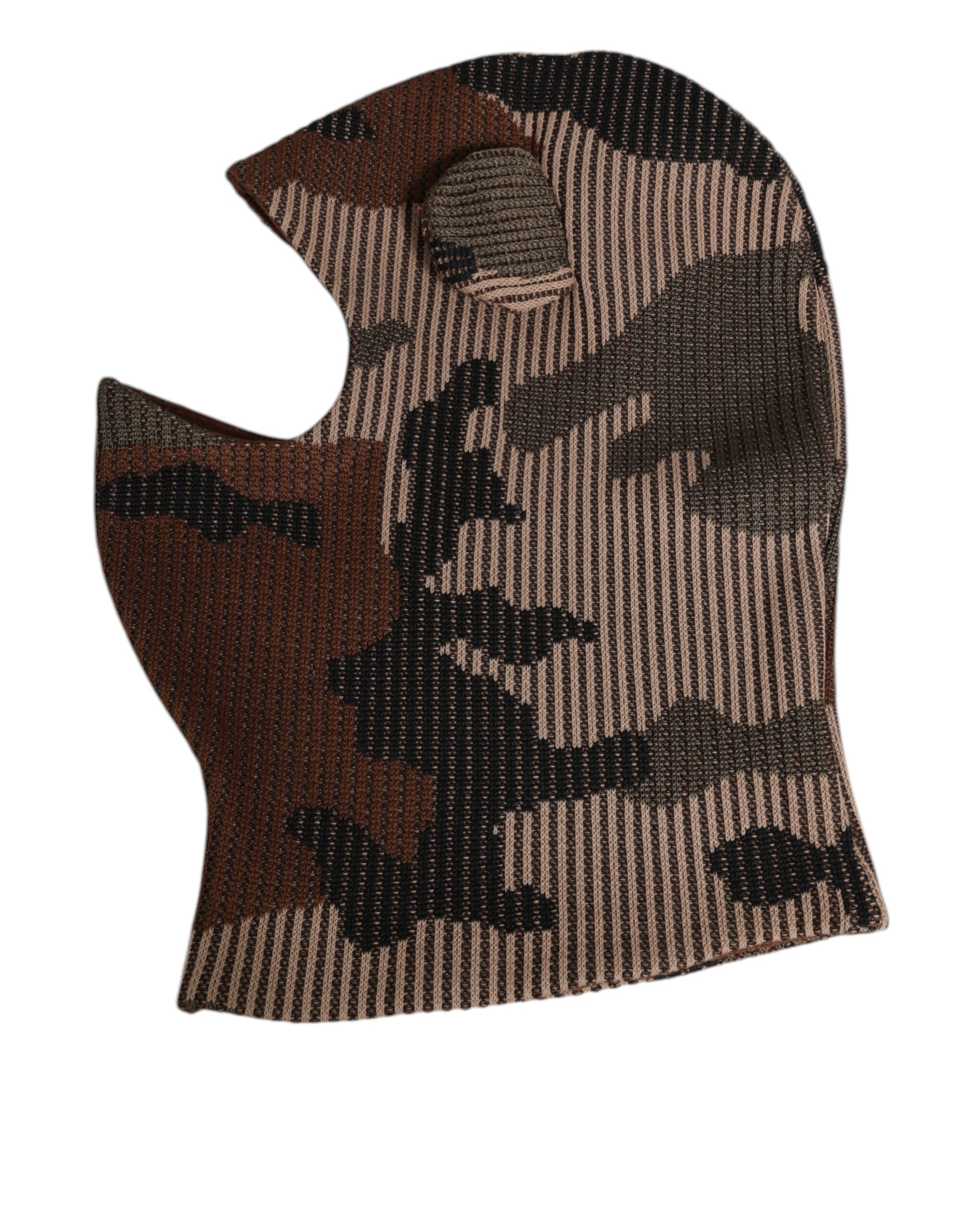 Dolce & Gabbana Multicolor Camouflage Balaclava Mask Men's Cap One Size Hat-2