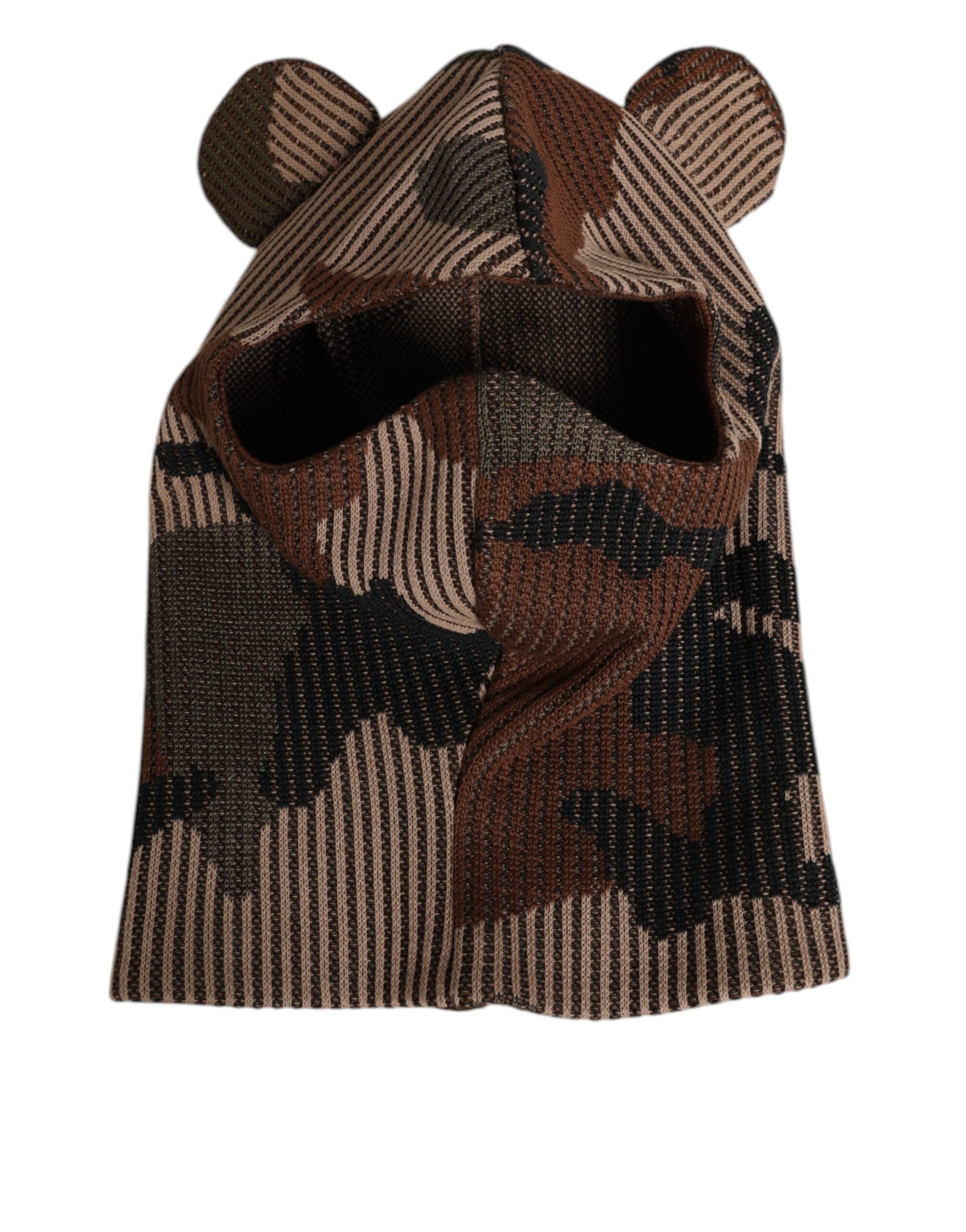 Dolce & Gabbana Multicolor Camouflage Balaclava Mask Men's Cap One Size Hat-3