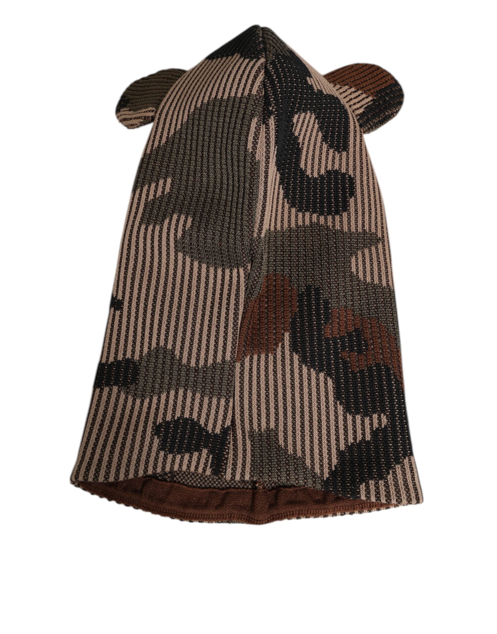Dolce & Gabbana Multicolor Camouflage Balaclava Mask Men's Cap One Size Hat-5