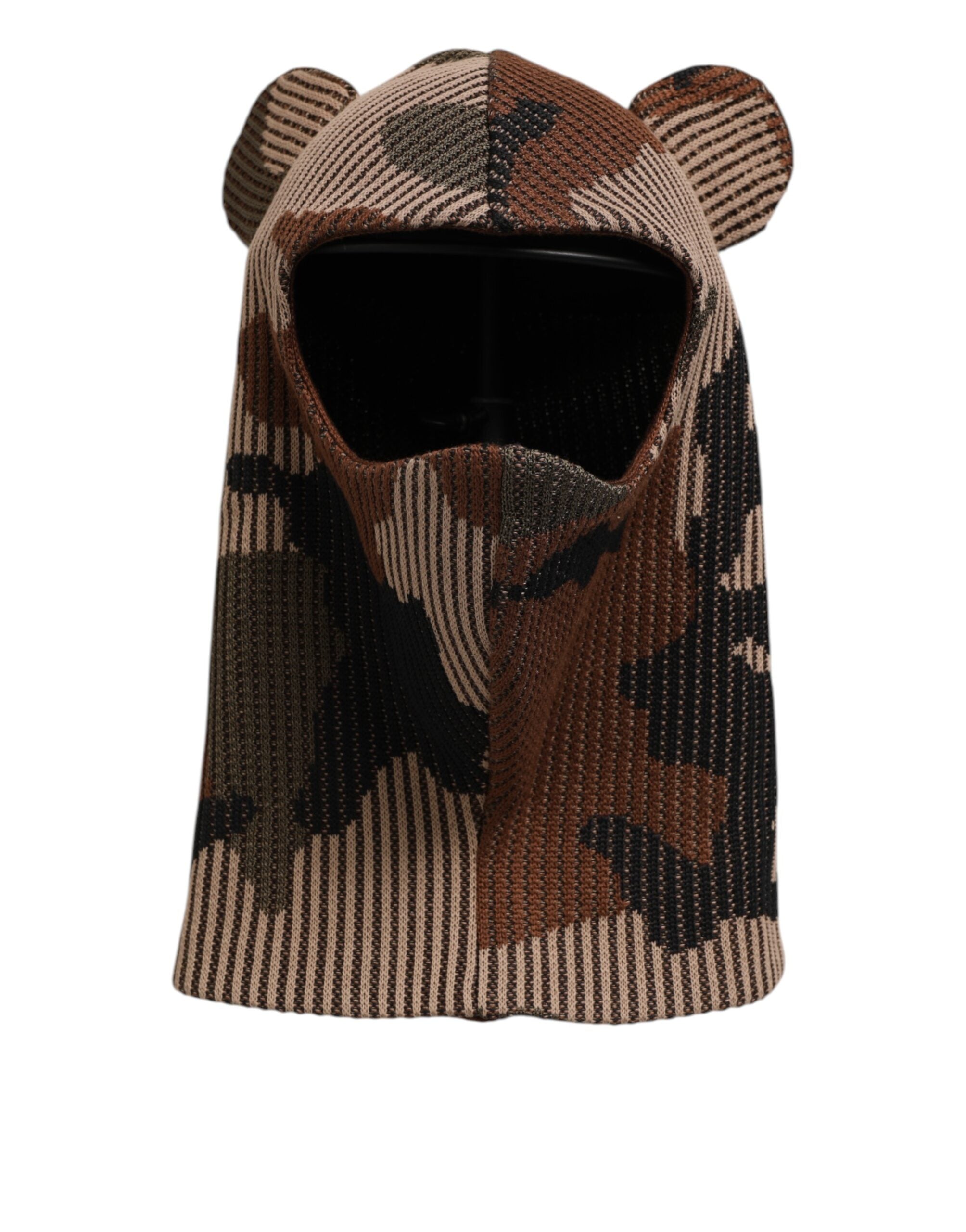 Dolce & Gabbana Multicolor Camouflage Balaclava Mask Men's Cap One Size Hat-6