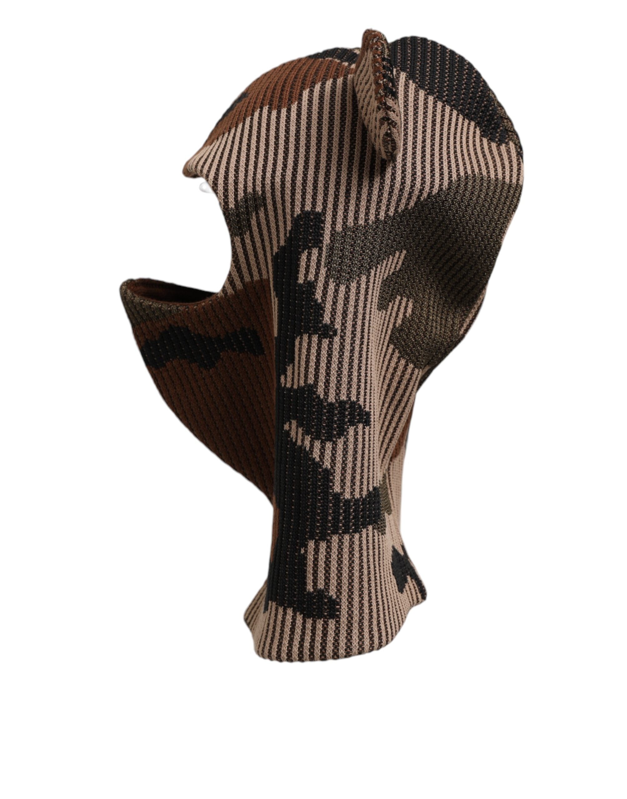 Dolce & Gabbana Multicolor Camouflage Balaclava Mask Men's Cap One Size Hat-8