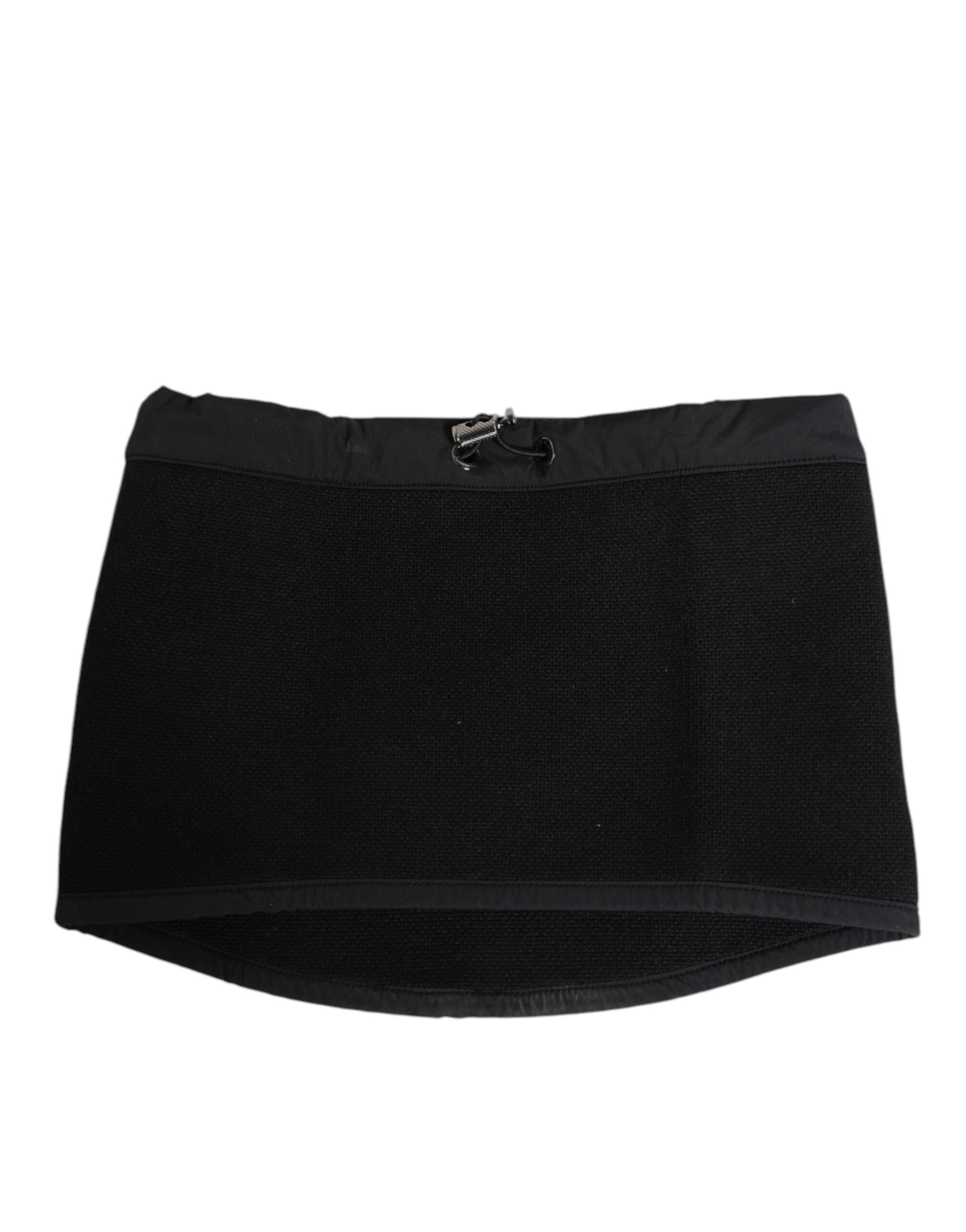 Dolce & Gabbana Schwarze Spitze Stola gestrickt DG Logo Männer Einheitsgröße Schal-4
