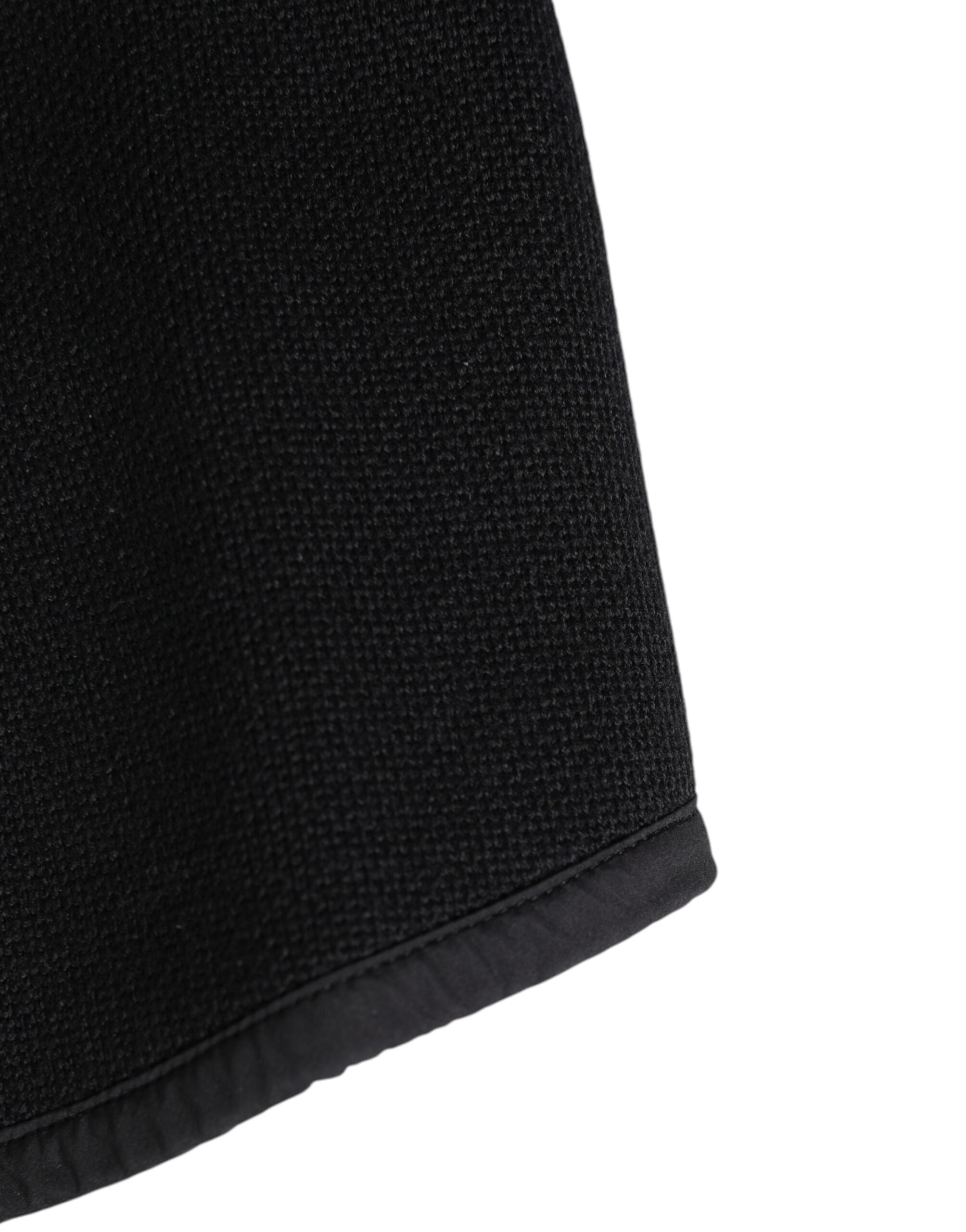 Dolce & Gabbana Schwarze Spitze Stola gestrickt DG Logo Männer Einheitsgröße Schal-5