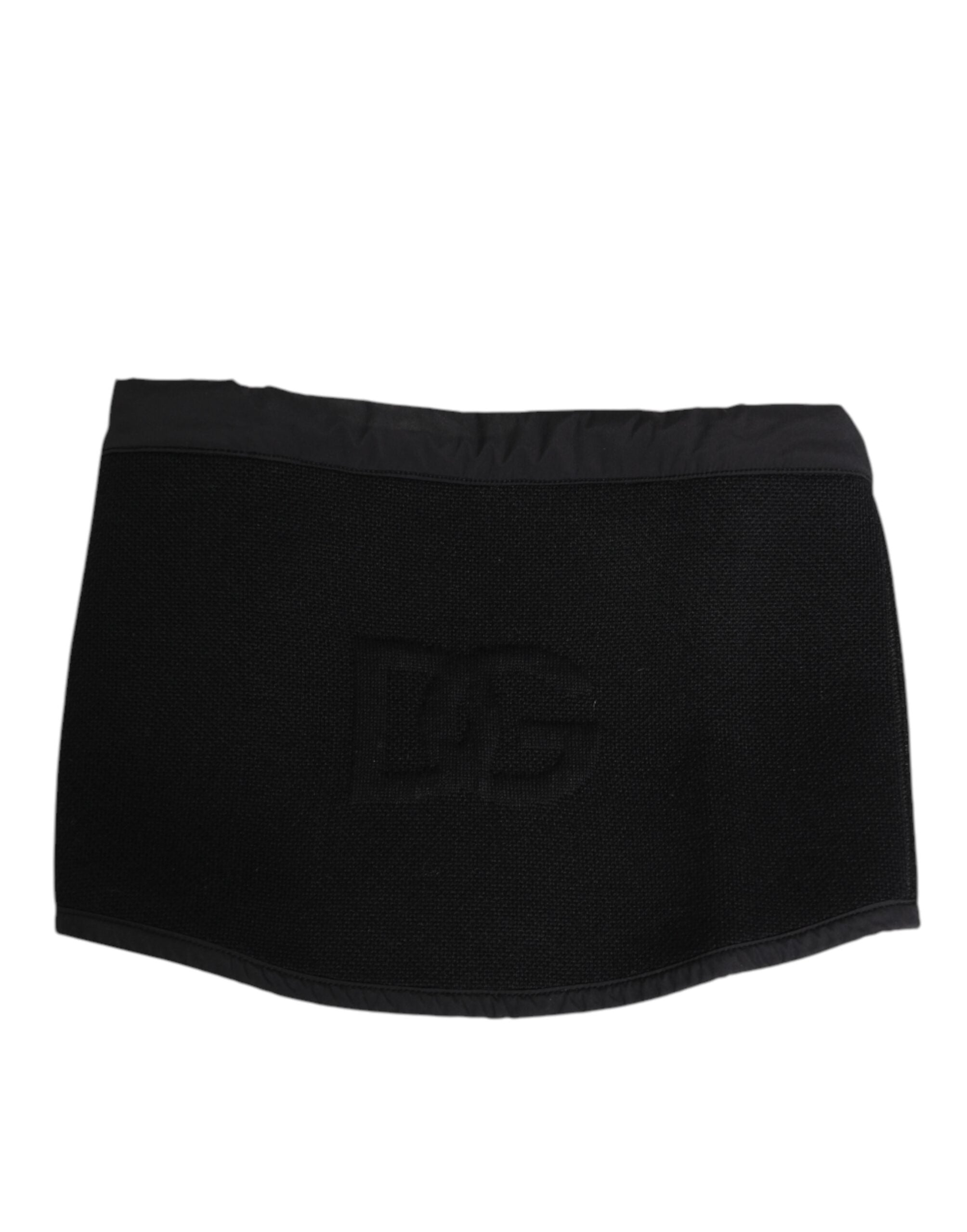 Dolce & Gabbana Schwarze Spitze Stola gestrickt DG Logo Männer Einheitsgröße Schal-2