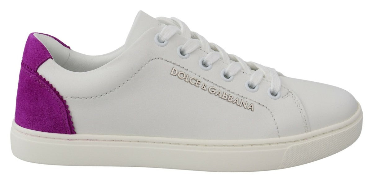 Zapatillas bajas de ante blanco de Dolce & Gabbana-1