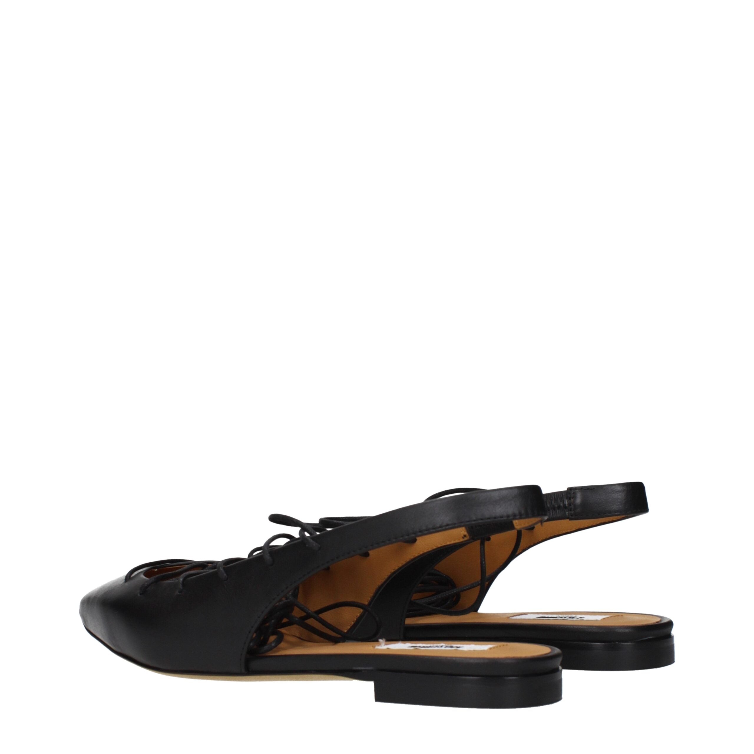 Moschino Schwarze Leder-Ballerinas-4