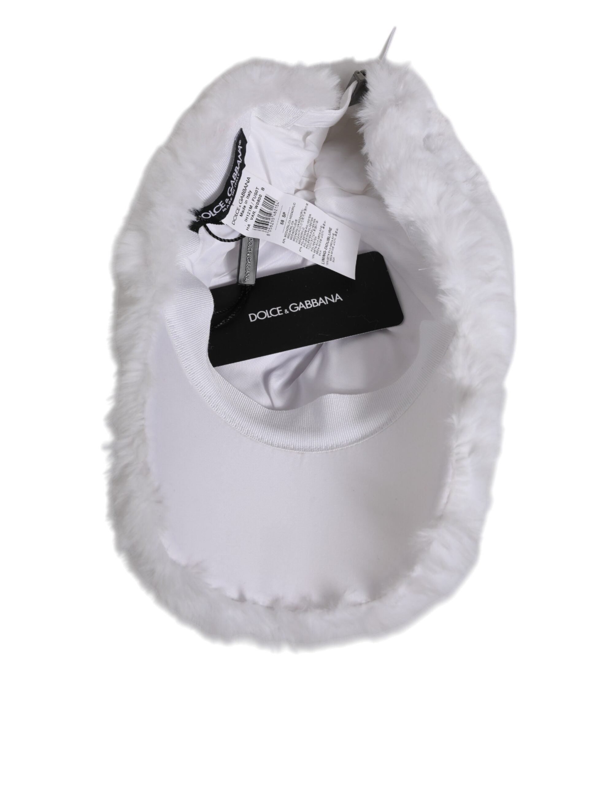 Gorra de béisbol blanca de rapero modacrílico Dolce & Gabbana para hombre-6