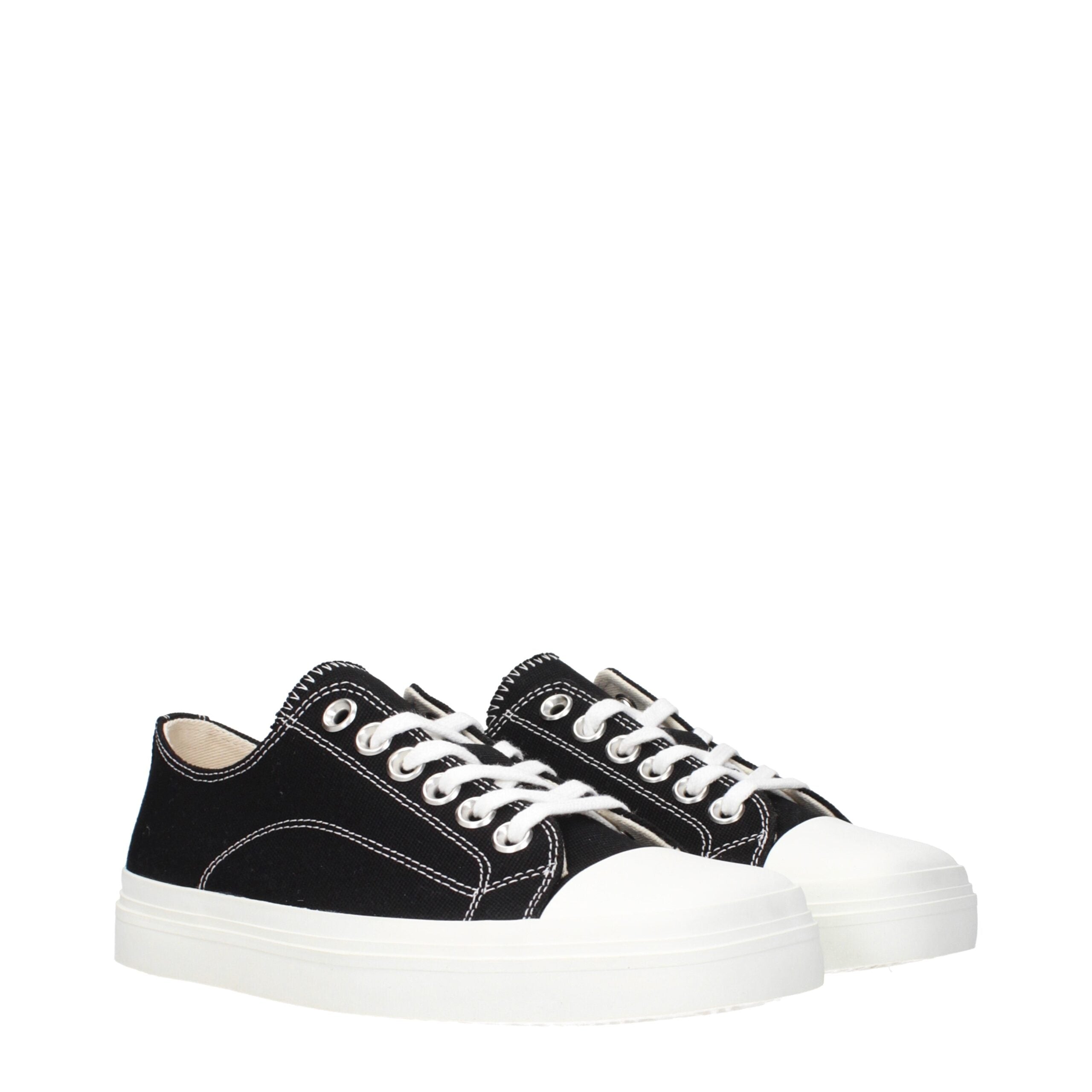 Moschino Schwarze Stoff-Sneaker mit niedrigem Schaft-2