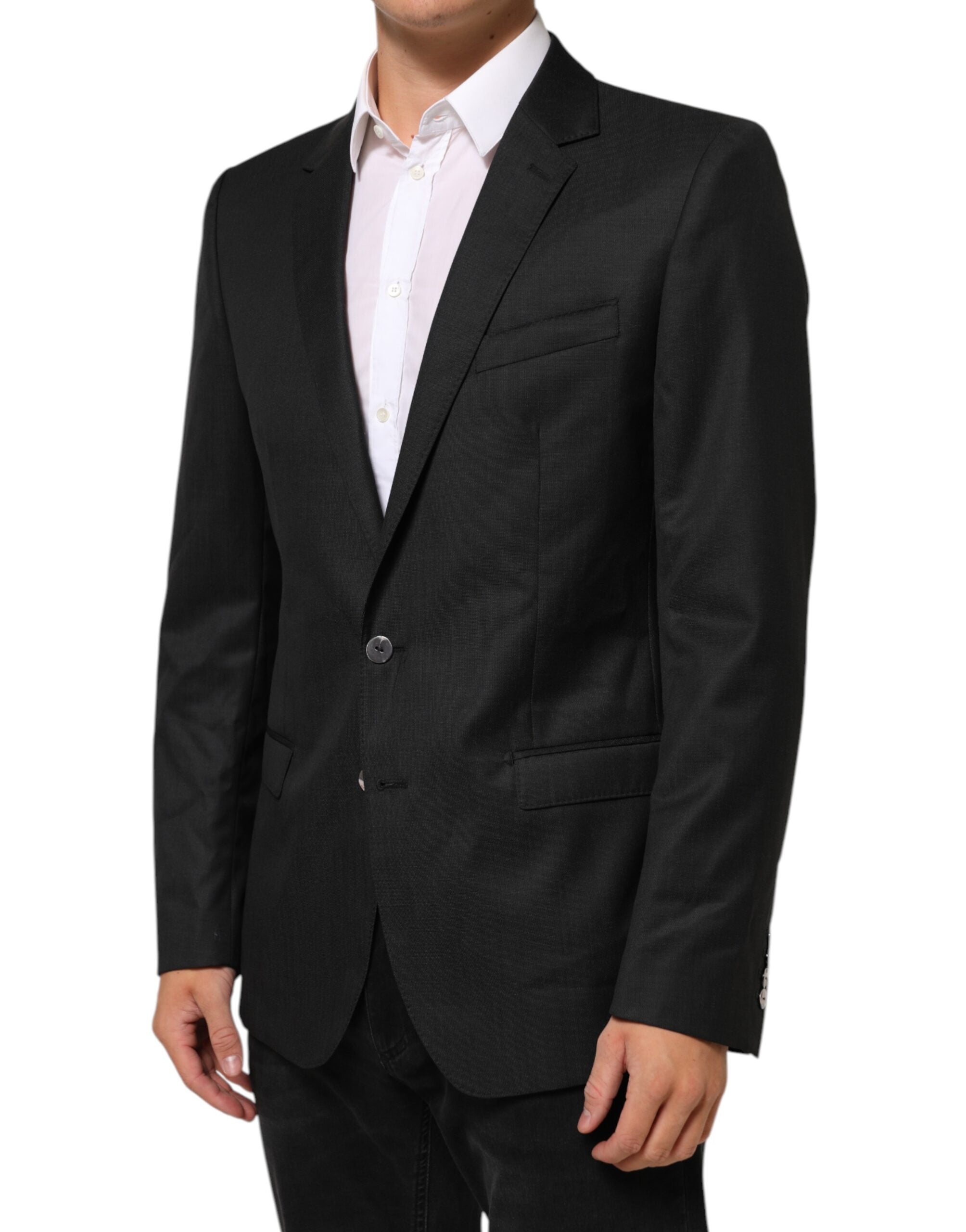 Dolce & Gabbana Black Single-Breasted Men's Coat MARTINI Blazer-3