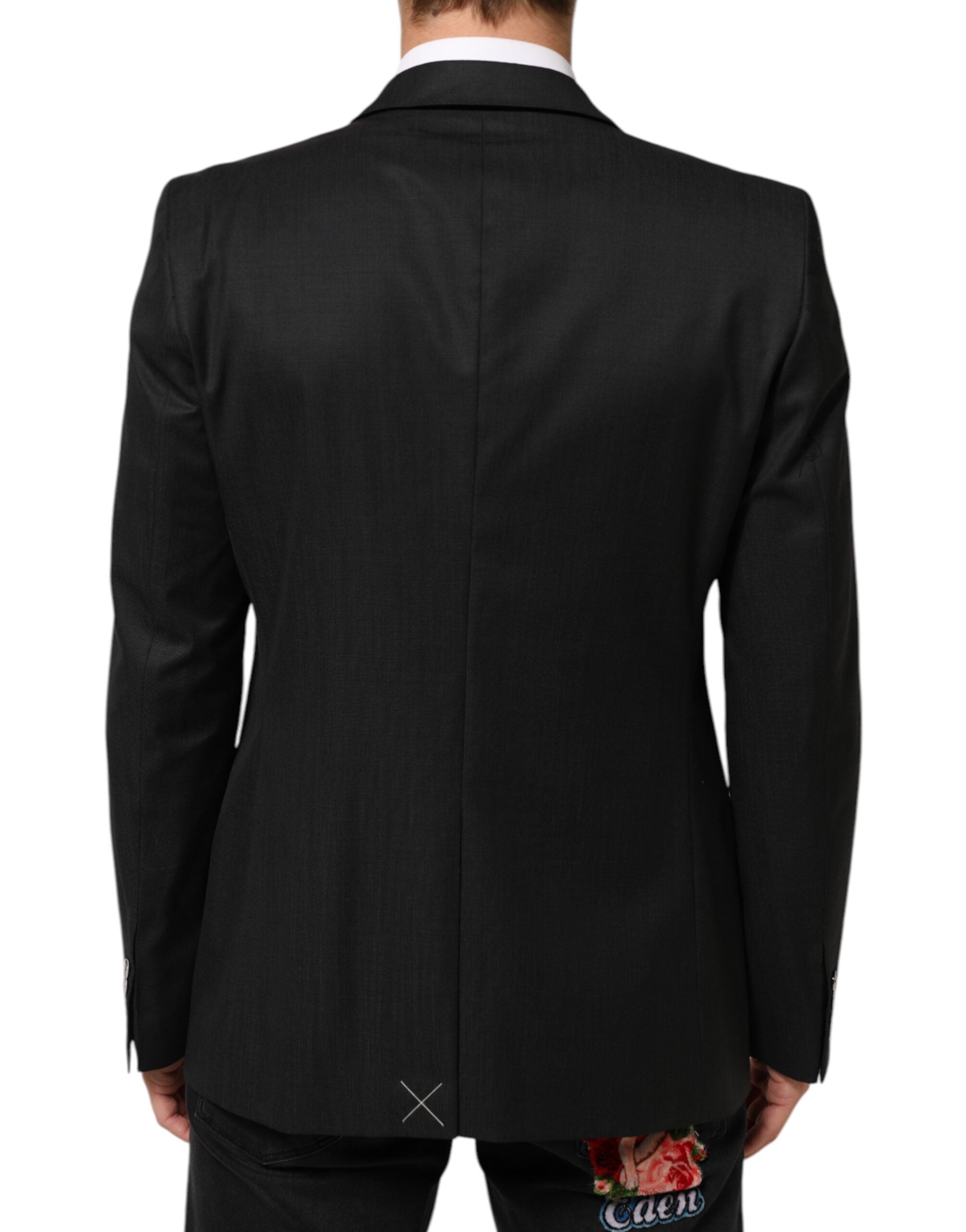 Dolce & Gabbana Black Single-Breasted Men's Coat MARTINI Blazer-4