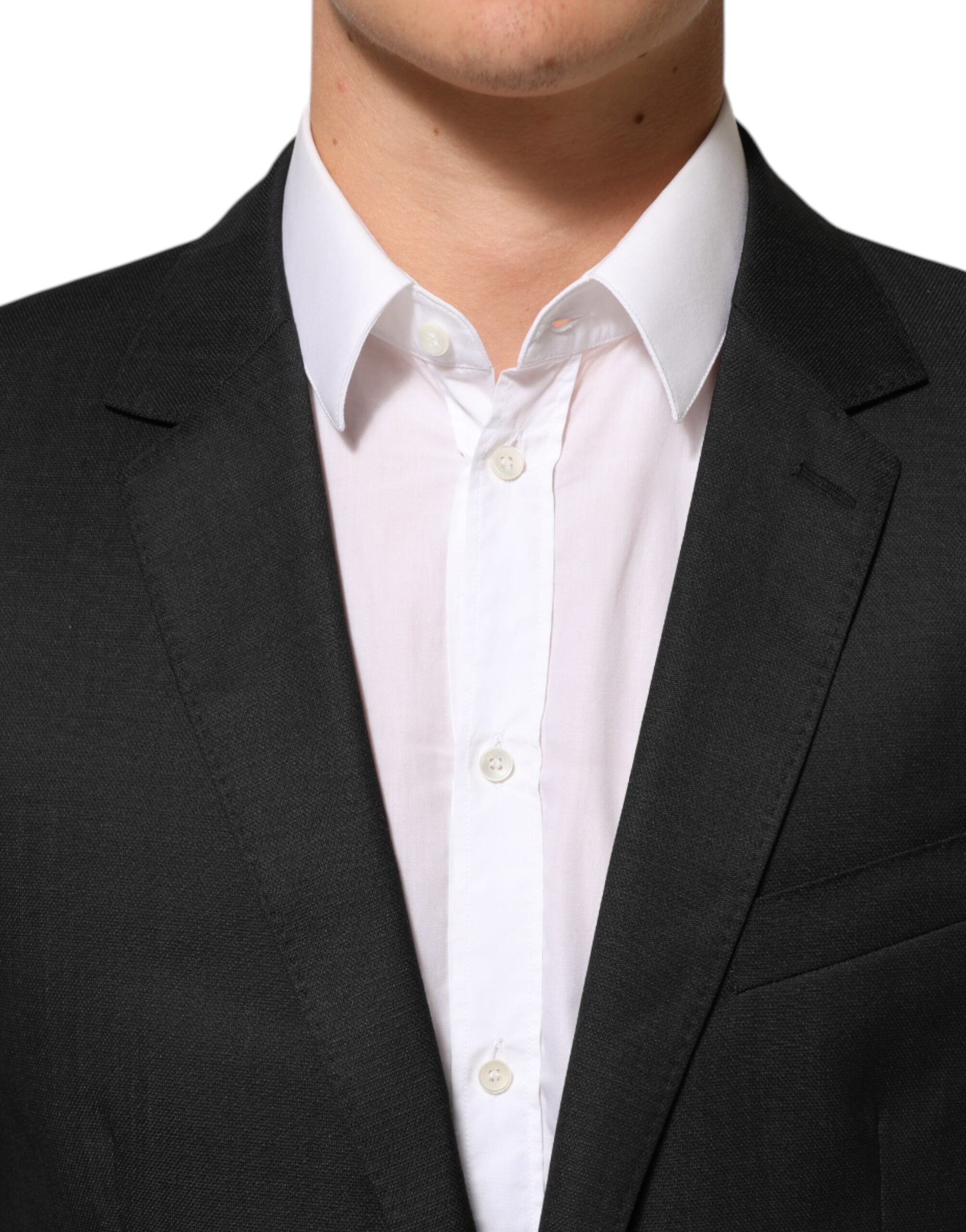 Dolce & Gabbana Black Single-Breasted Men's Coat MARTINI Blazer-5