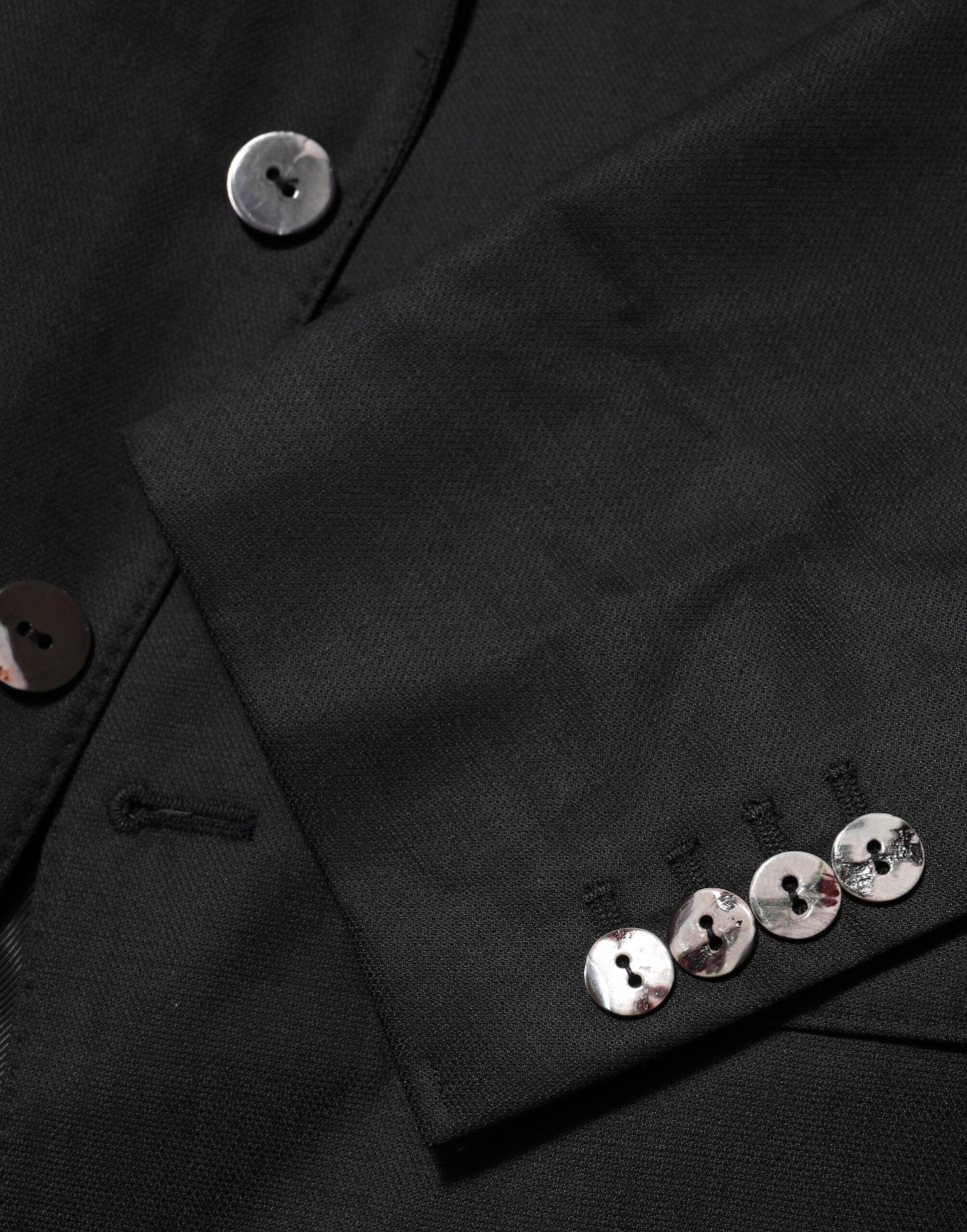 Dolce & Gabbana Black Single-Breasted Men's Coat MARTINI Blazer-8