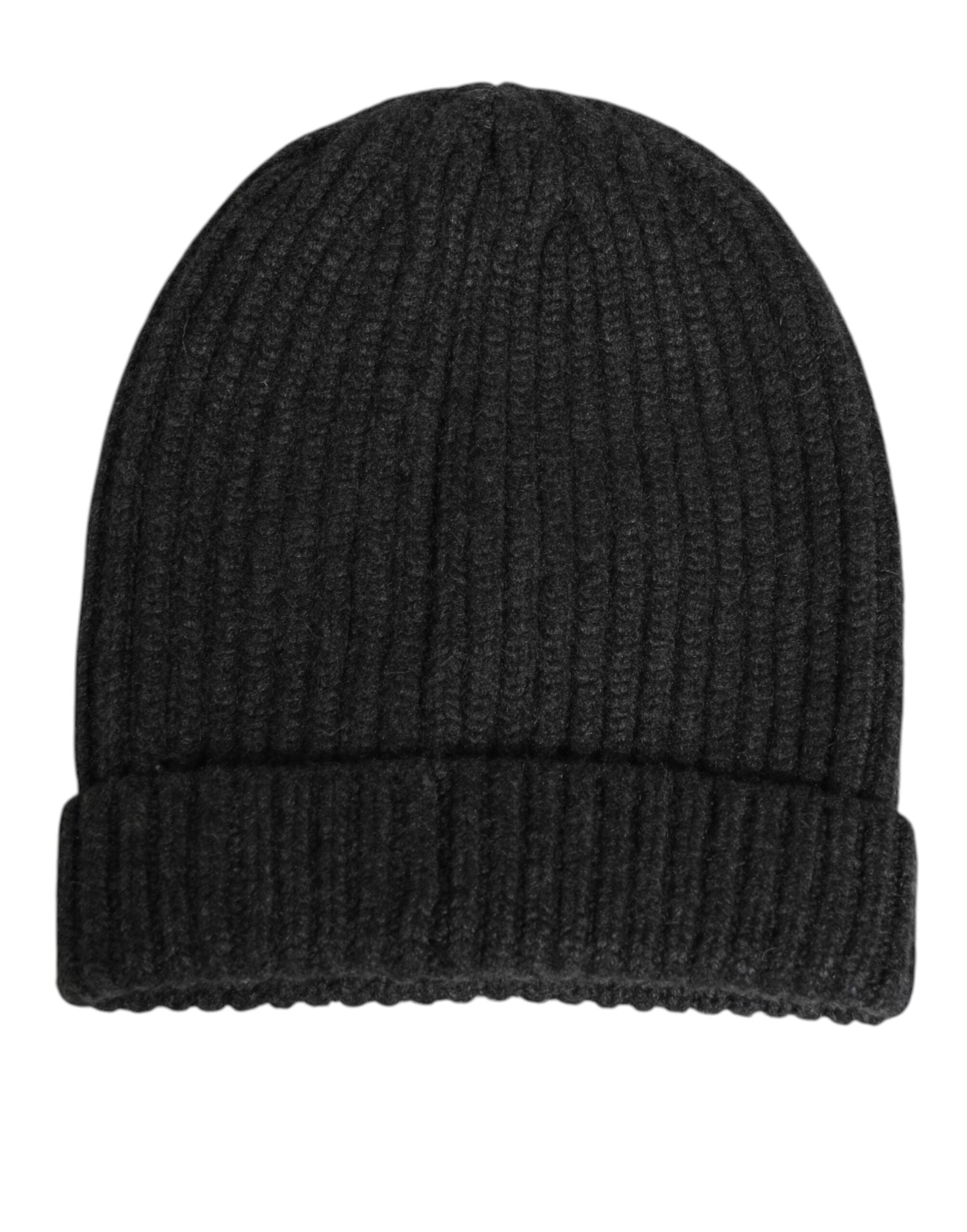 Dolce & Gabbana Schwarze Kaschmir-Strickmütze Capello für Herren-3