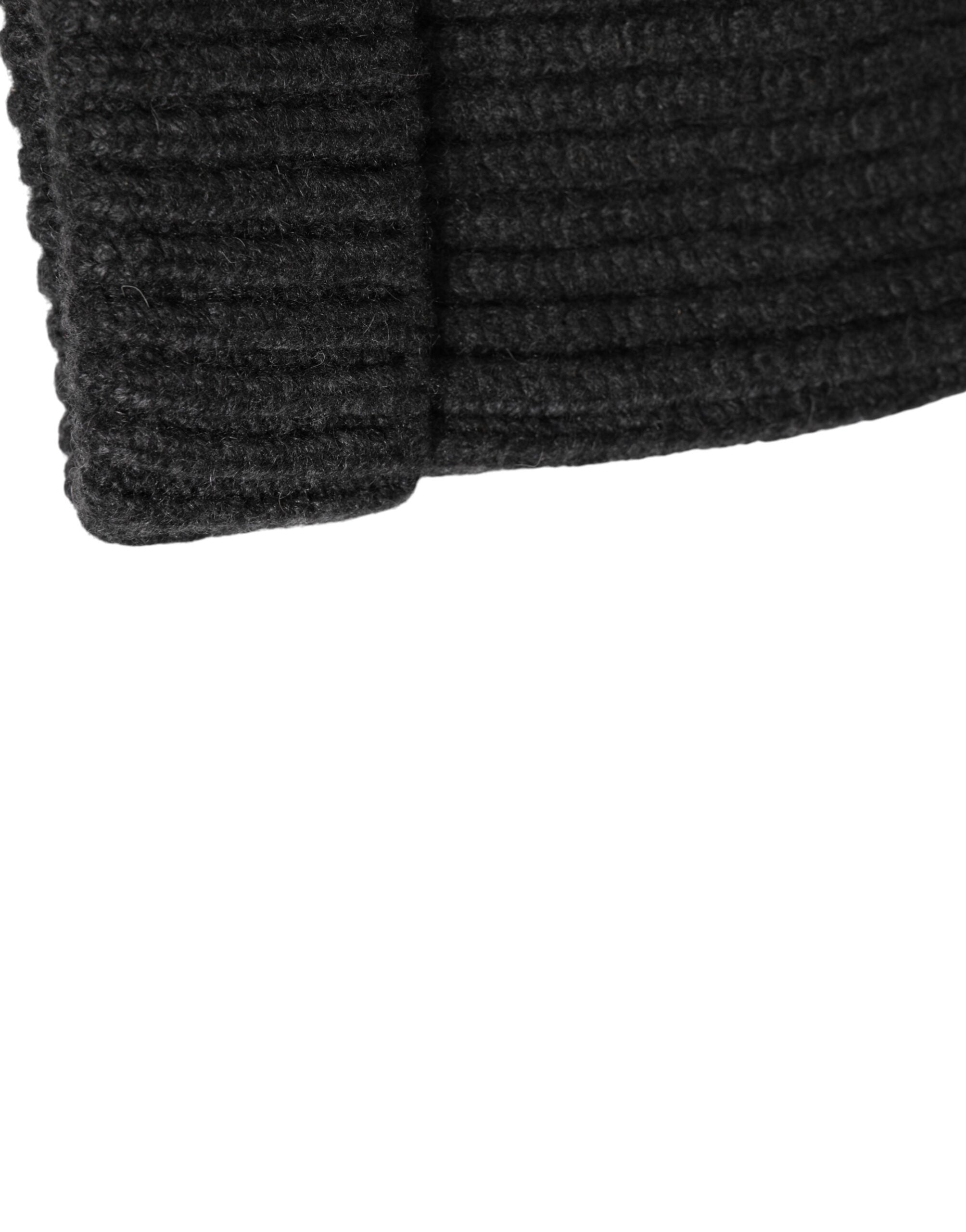 Dolce & Gabbana Schwarze Kaschmir-Strickmütze Capello für Herren-4
