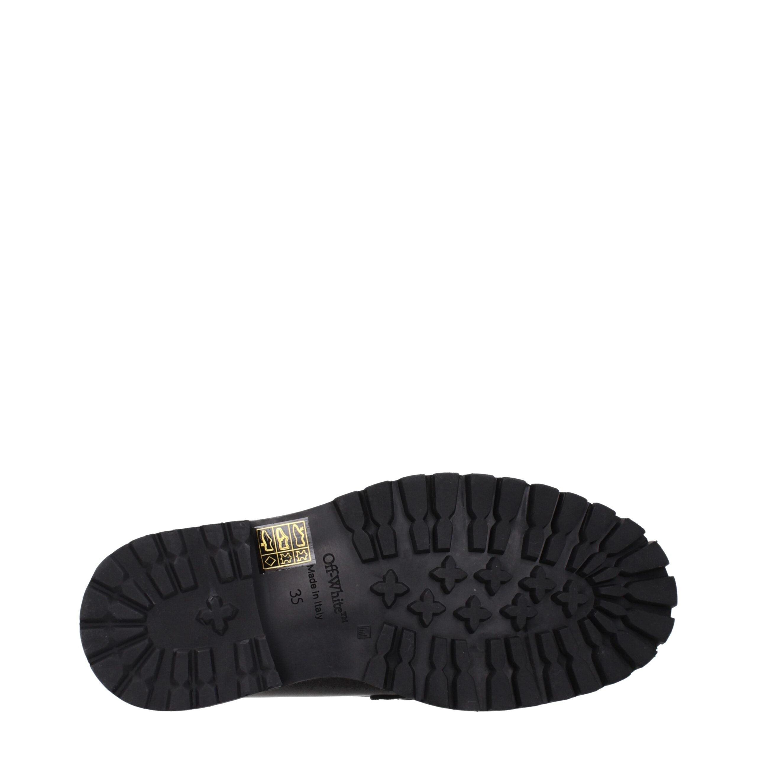 Off-White Schwarze Leder Loafer zum Hineinschlüpfen-5