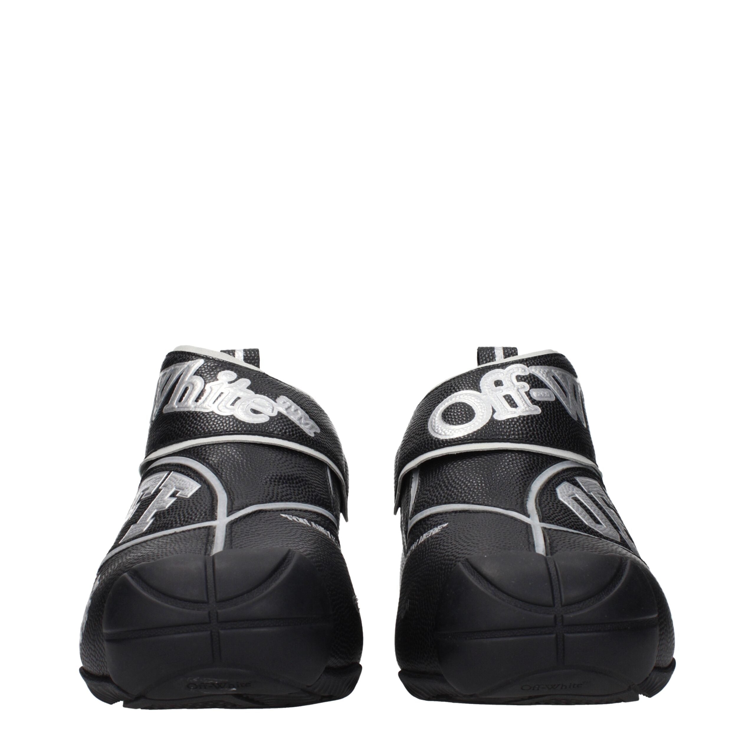 Off-White Schwarze Leder-High-Top-Sneaker-3