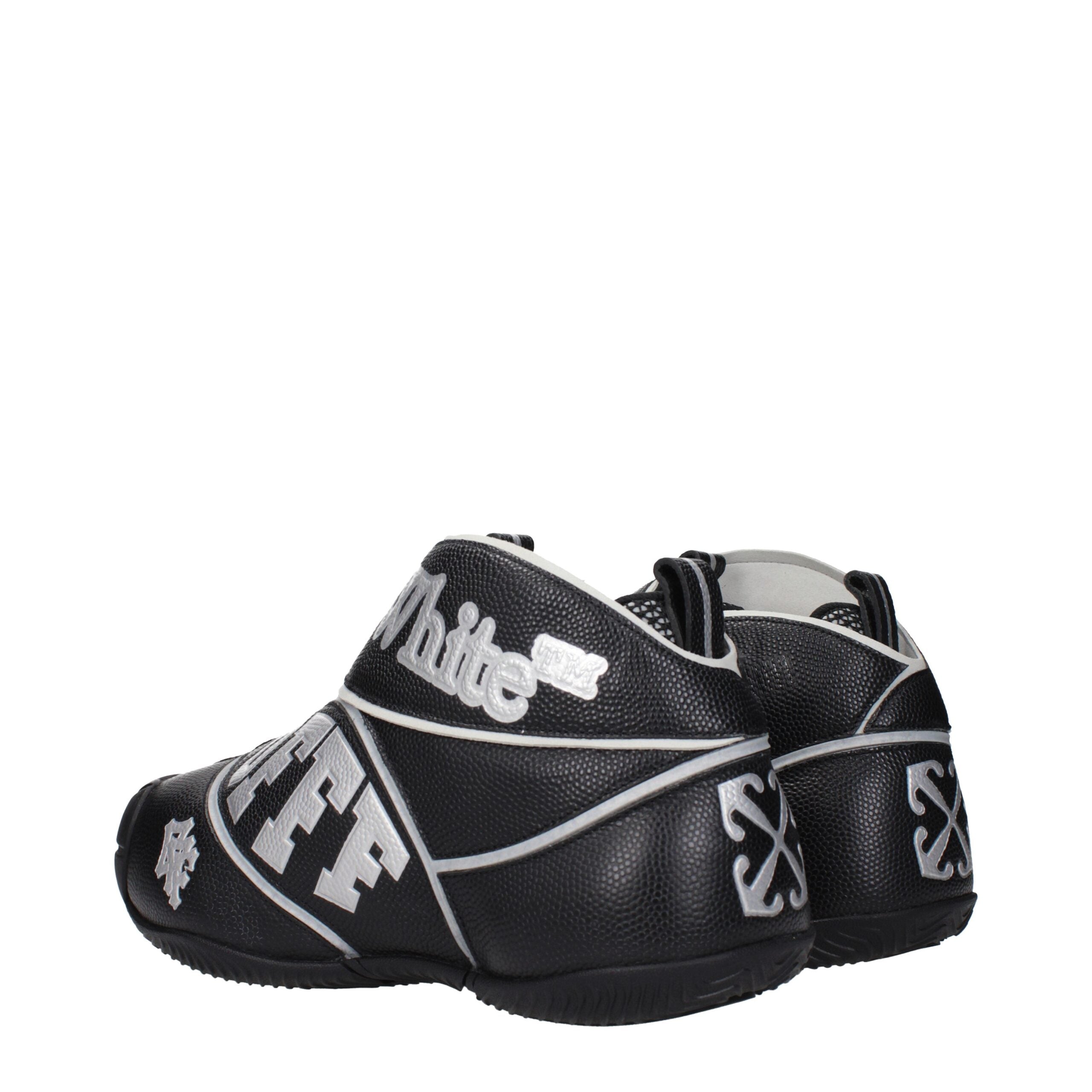 Off-White Schwarze Leder-High-Top-Sneaker-4