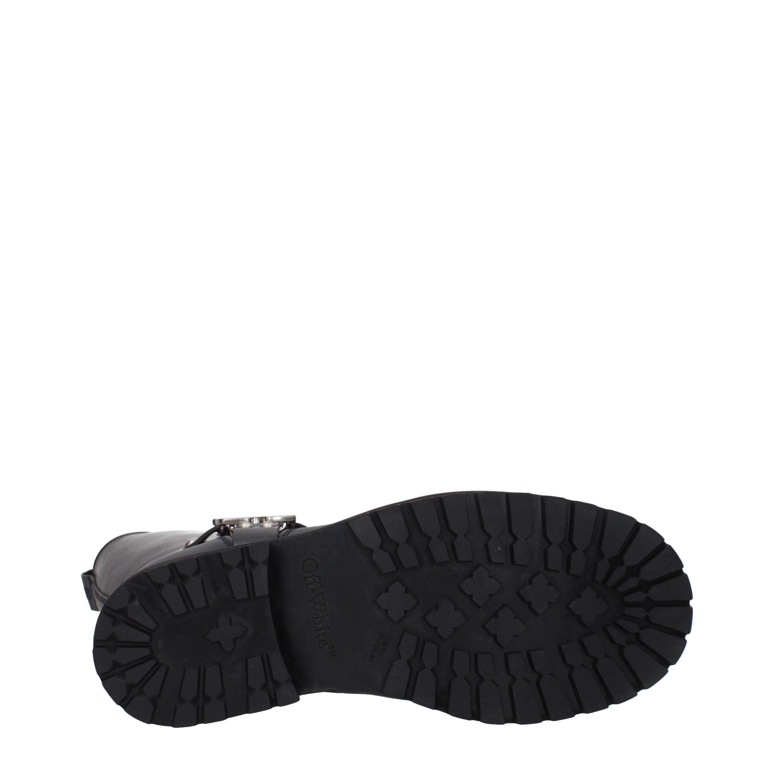 Off-White Schwarze Lederstiefel-5