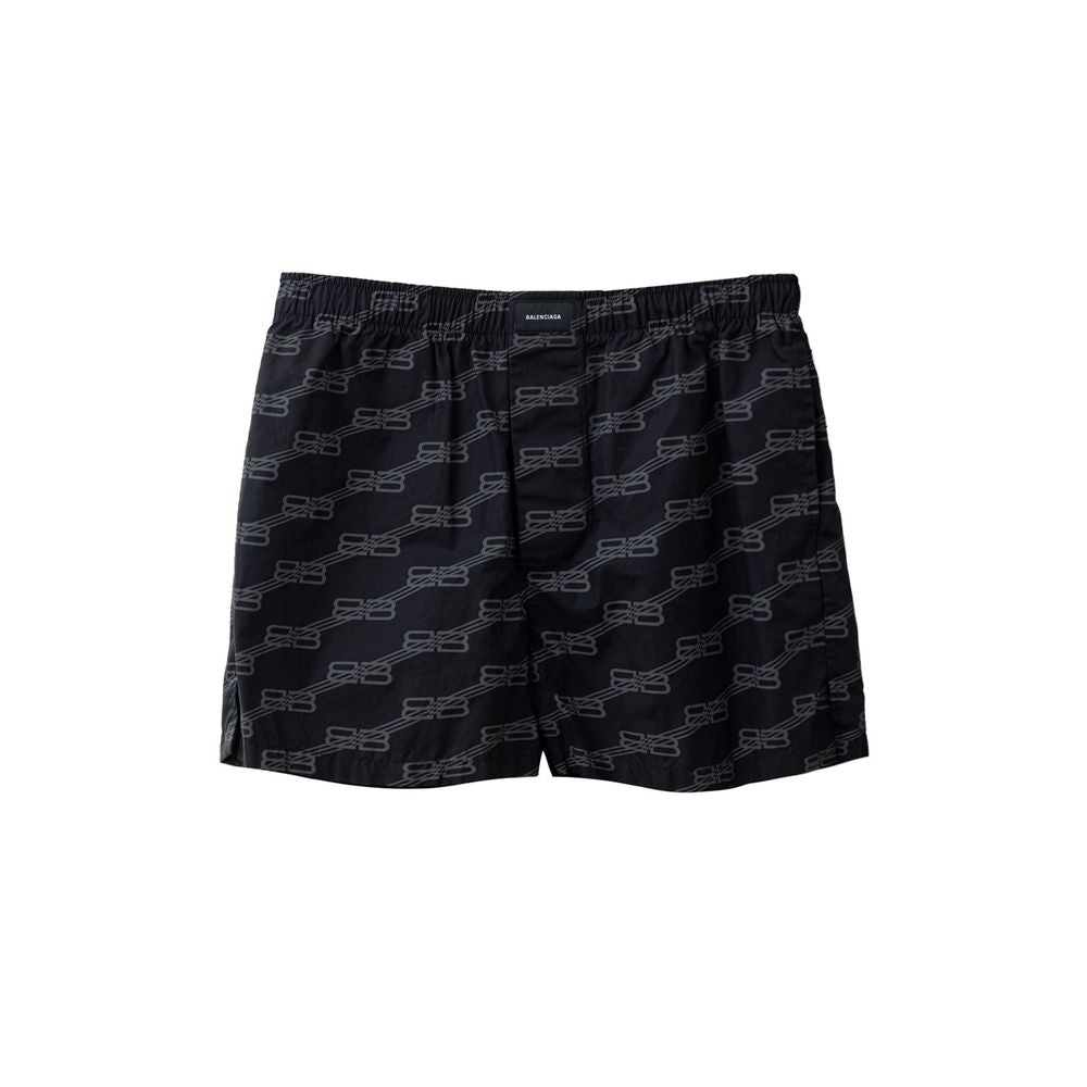 Balenciaga Schwarze Baumwoll-Bermuda-Shorts-1