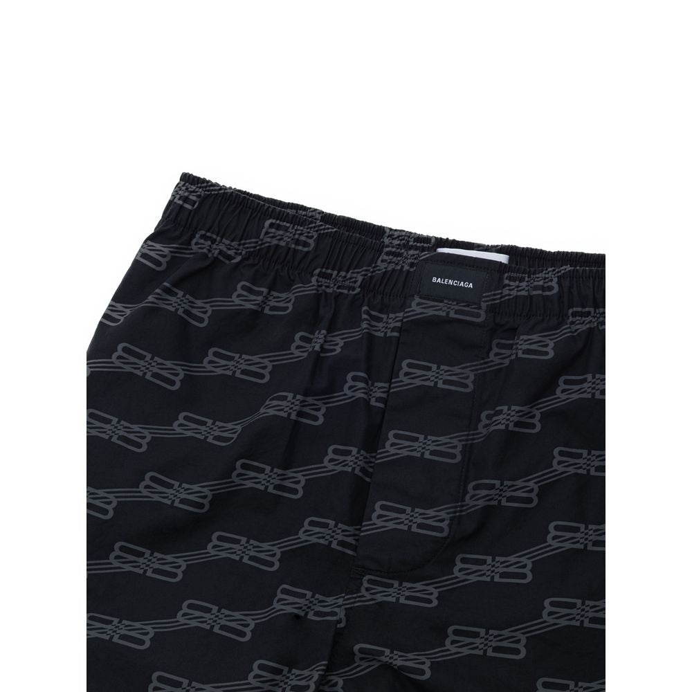 Balenciaga Schwarze Baumwoll-Bermuda-Shorts-3