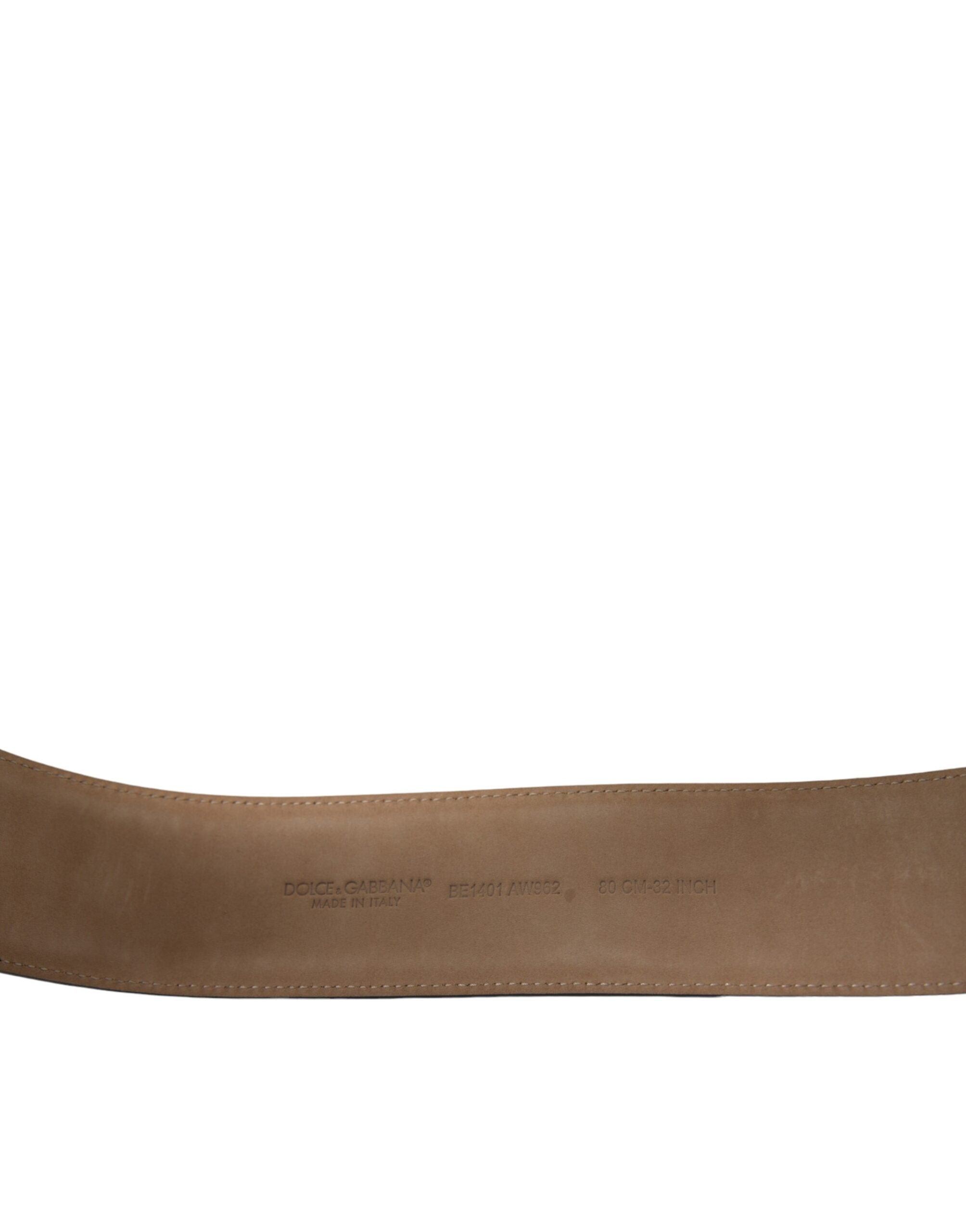 Dolce & Gabbana Classic black leather belt with oval metal buckle-5