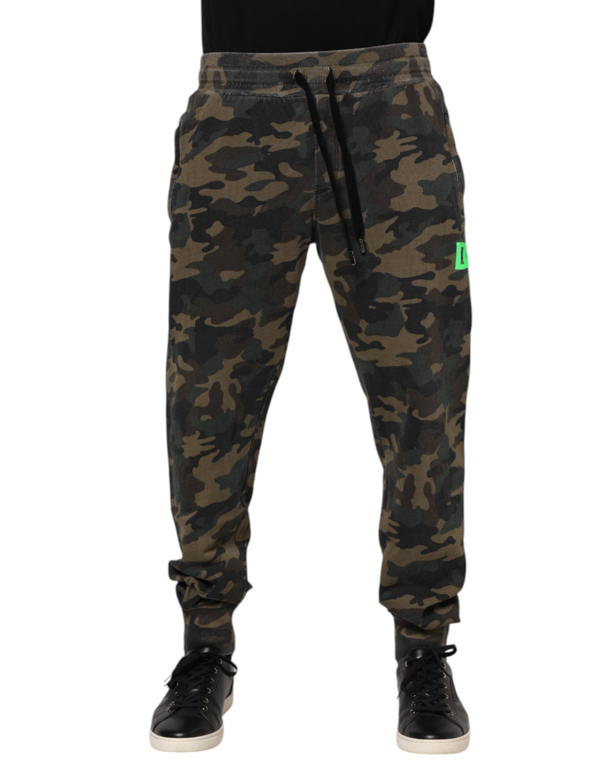 Dolce & Gabbana Multicolor Camouflage Baumwolle Herren Jogger Hose-2