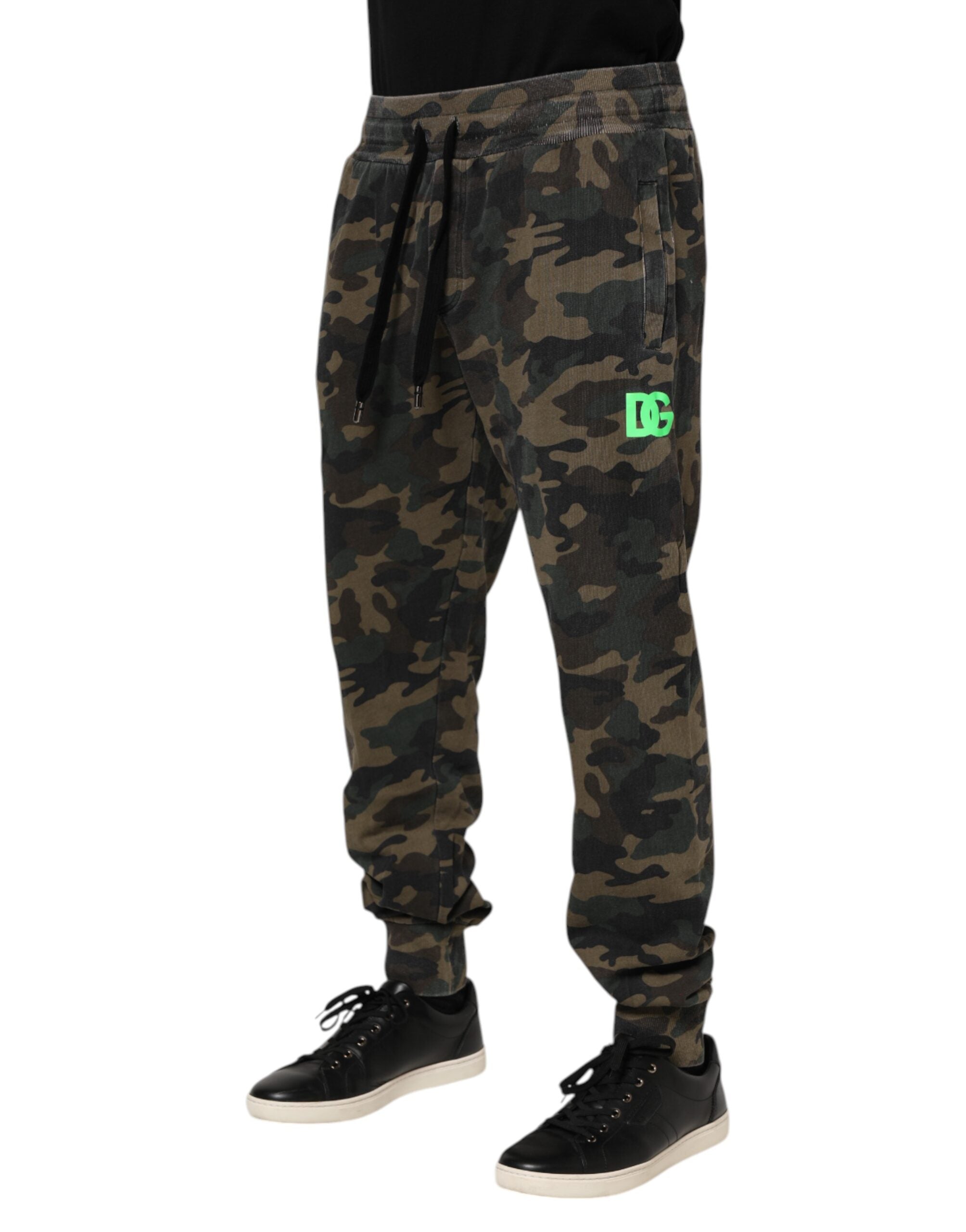 Dolce & Gabbana Multicolor Camouflage Baumwolle Herren Jogger Hose-3