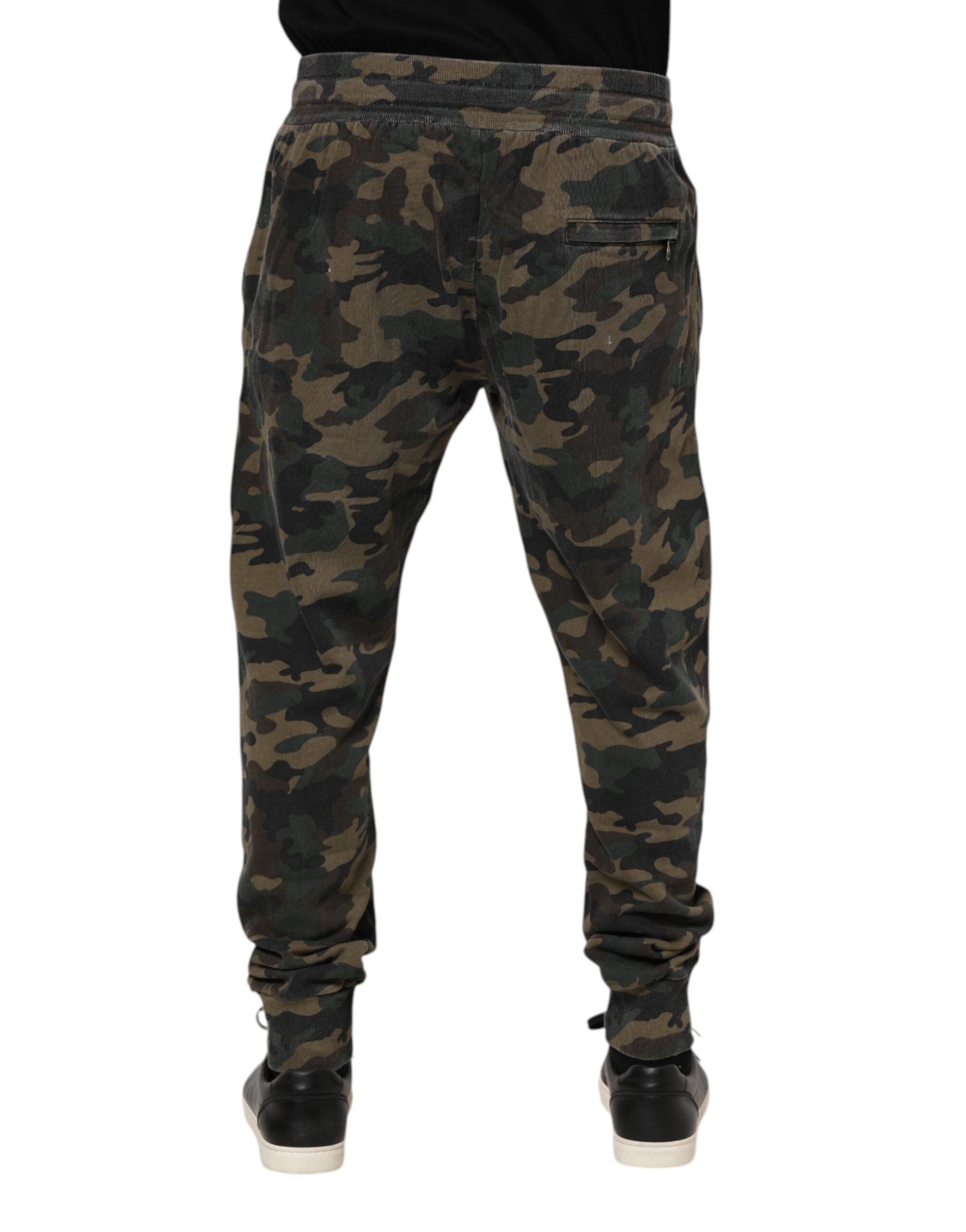 Dolce & Gabbana Multicolor Camouflage Baumwolle Herren Jogger Hose-4