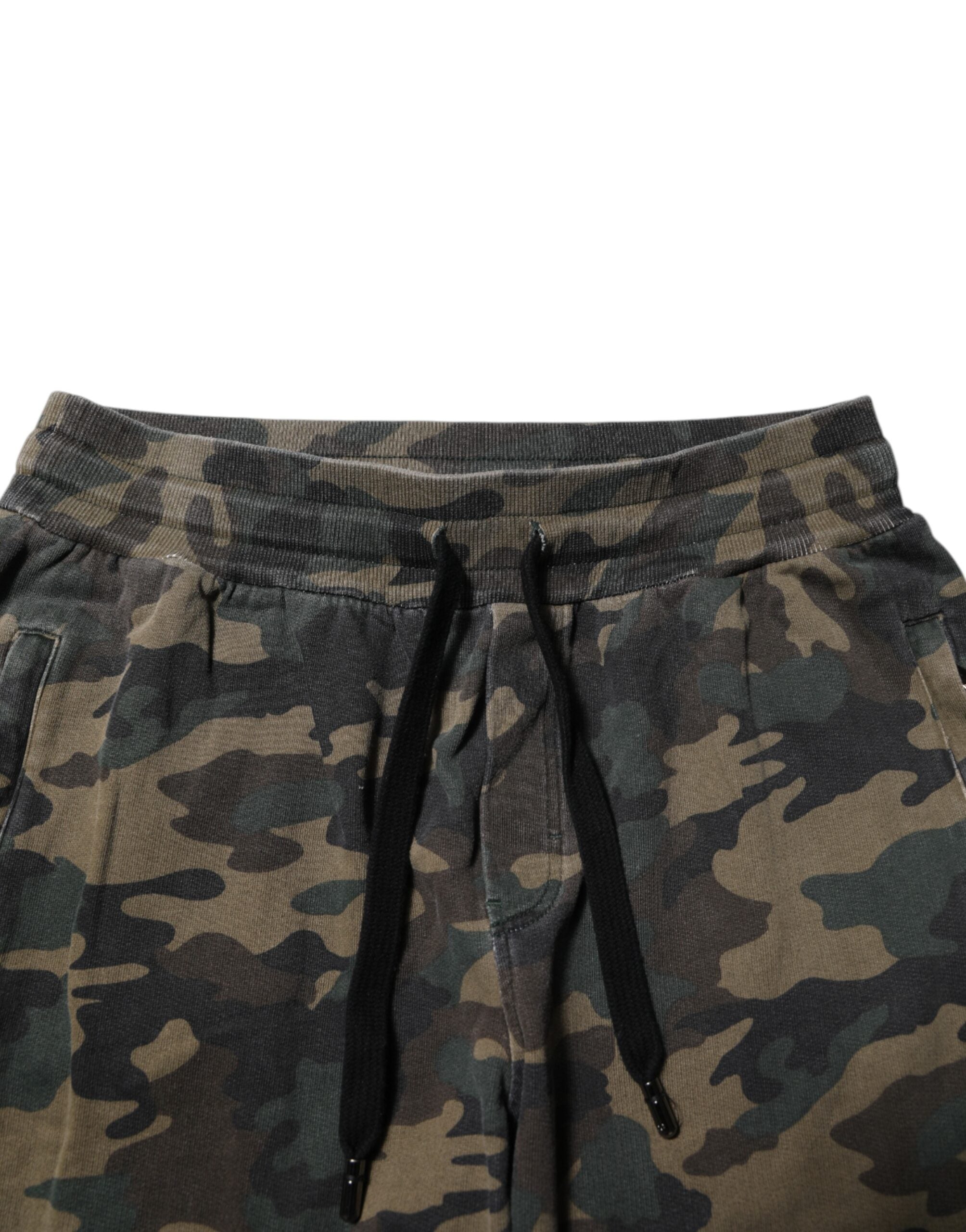 Dolce & Gabbana Multicolor Camouflage Baumwolle Herren Jogger Hose-5