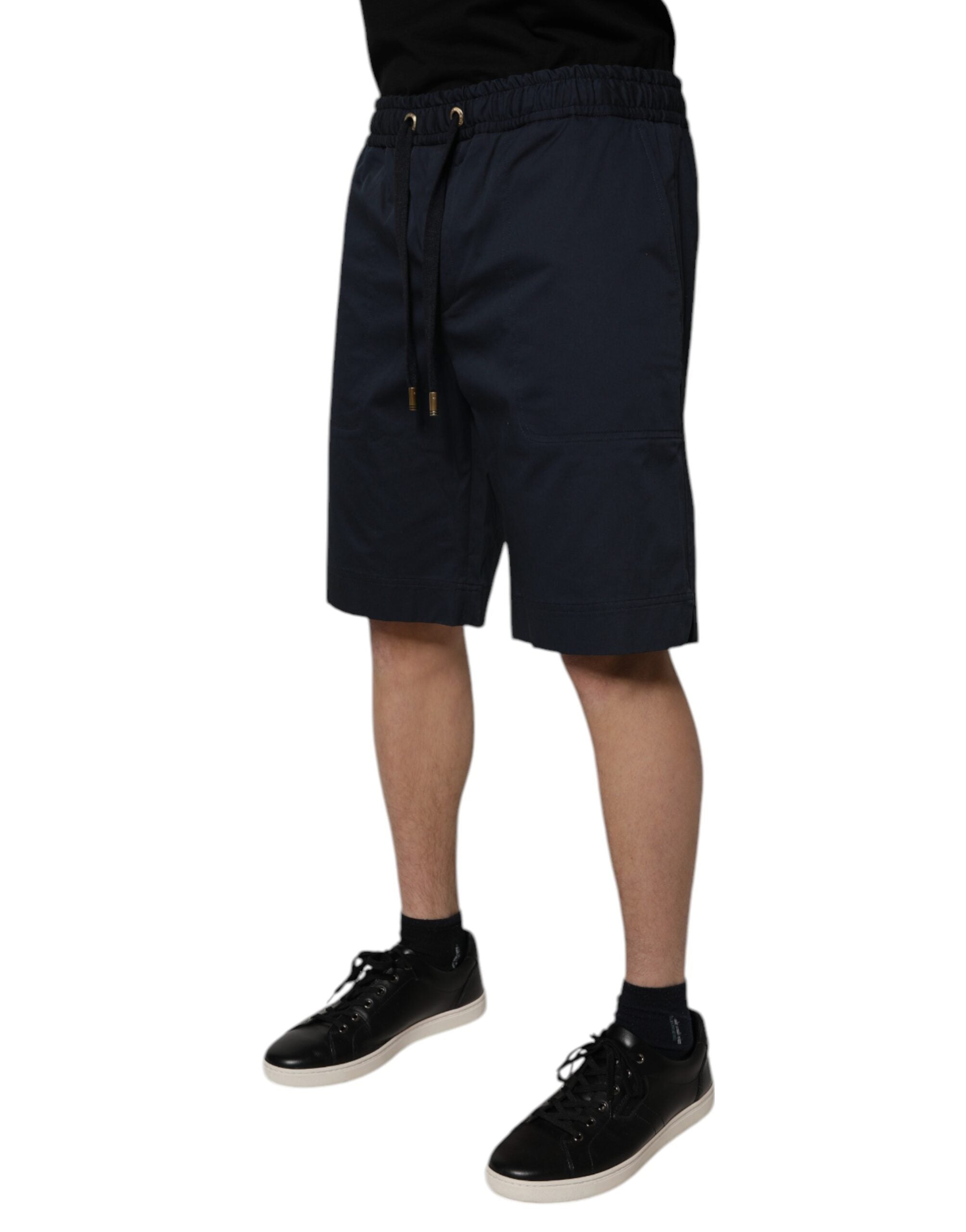 Dolce & Gabbana Marineblaue Baumwoll-Stretch Herren Bermudashorts-3