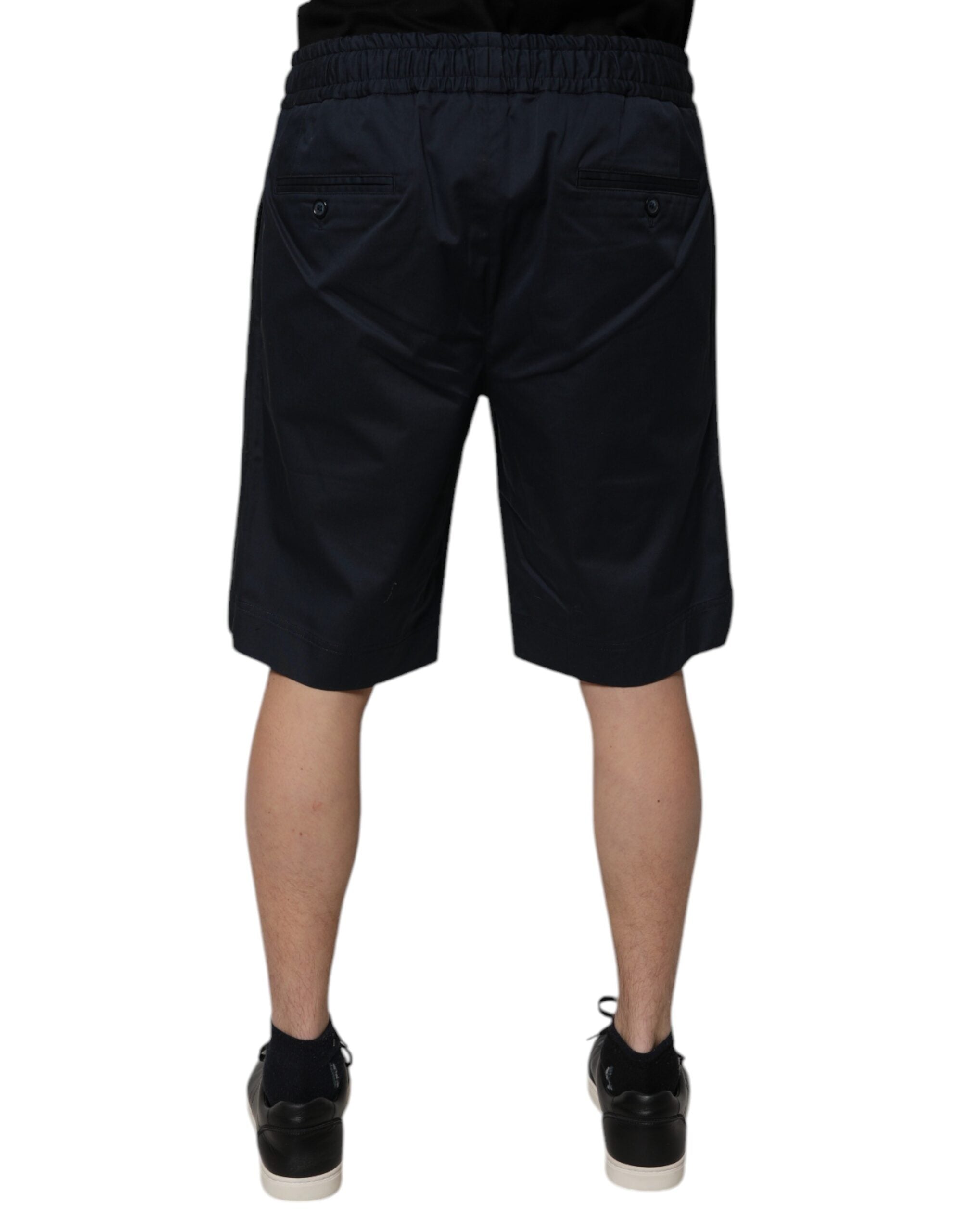Dolce & Gabbana Marineblaue Baumwoll-Stretch Herren Bermudashorts-4