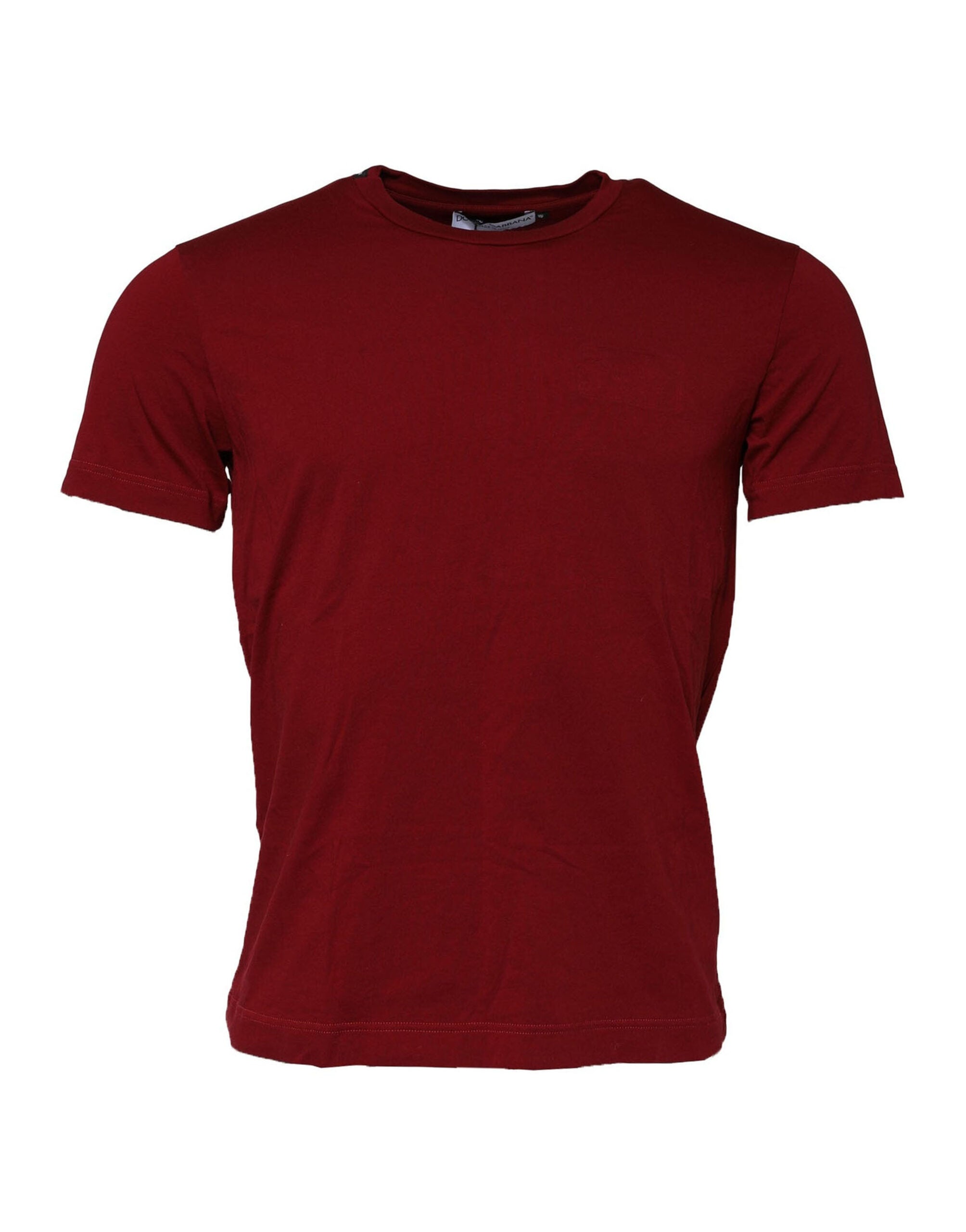 Camiseta Dolce & Gabbana color castaño con cuello redondo y manga corta confeccionada en algodón-1