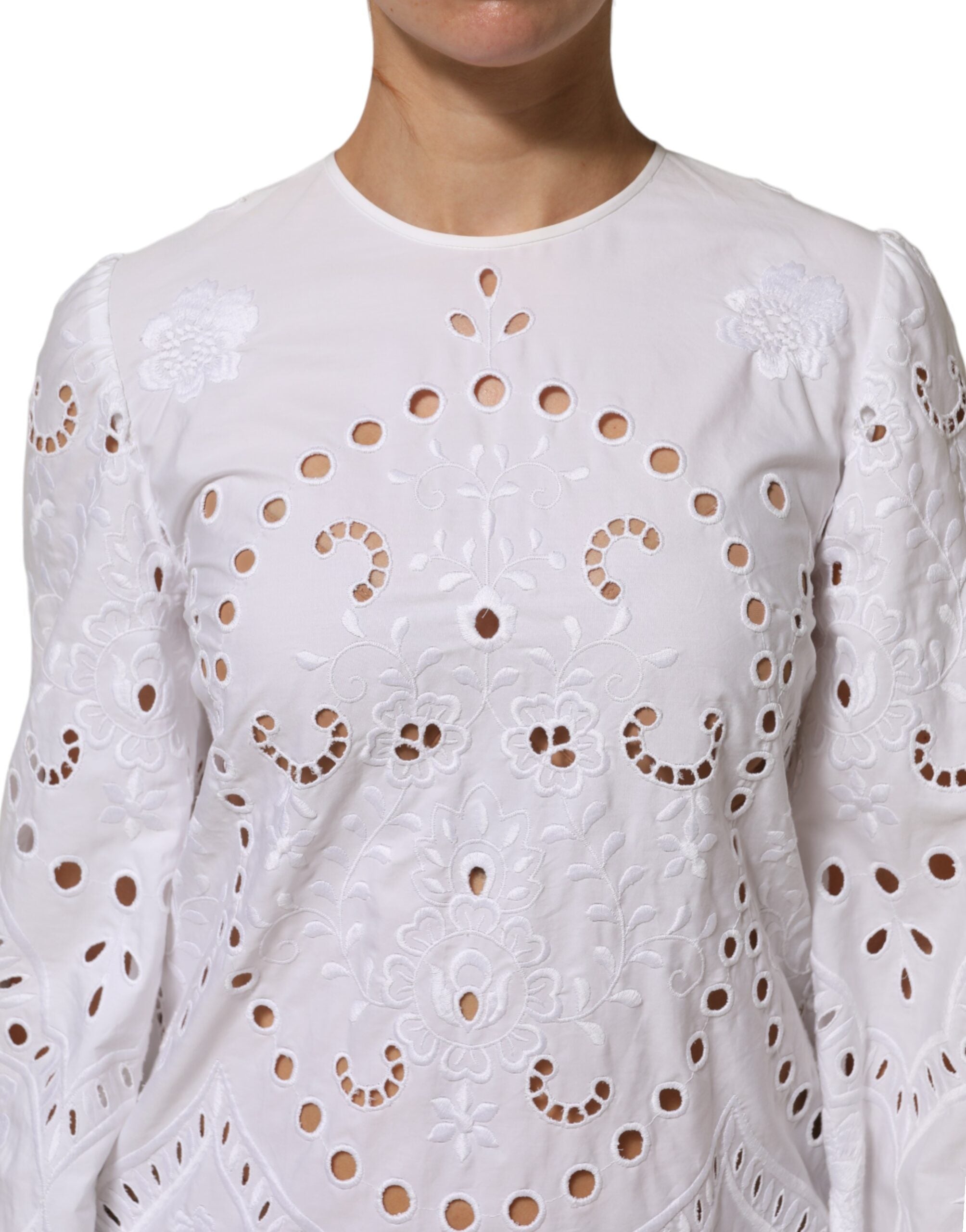 Dolce & Gabbana Weißes ausgeschnittenes Etuikleid in A-Linie Mini-Kleid-5