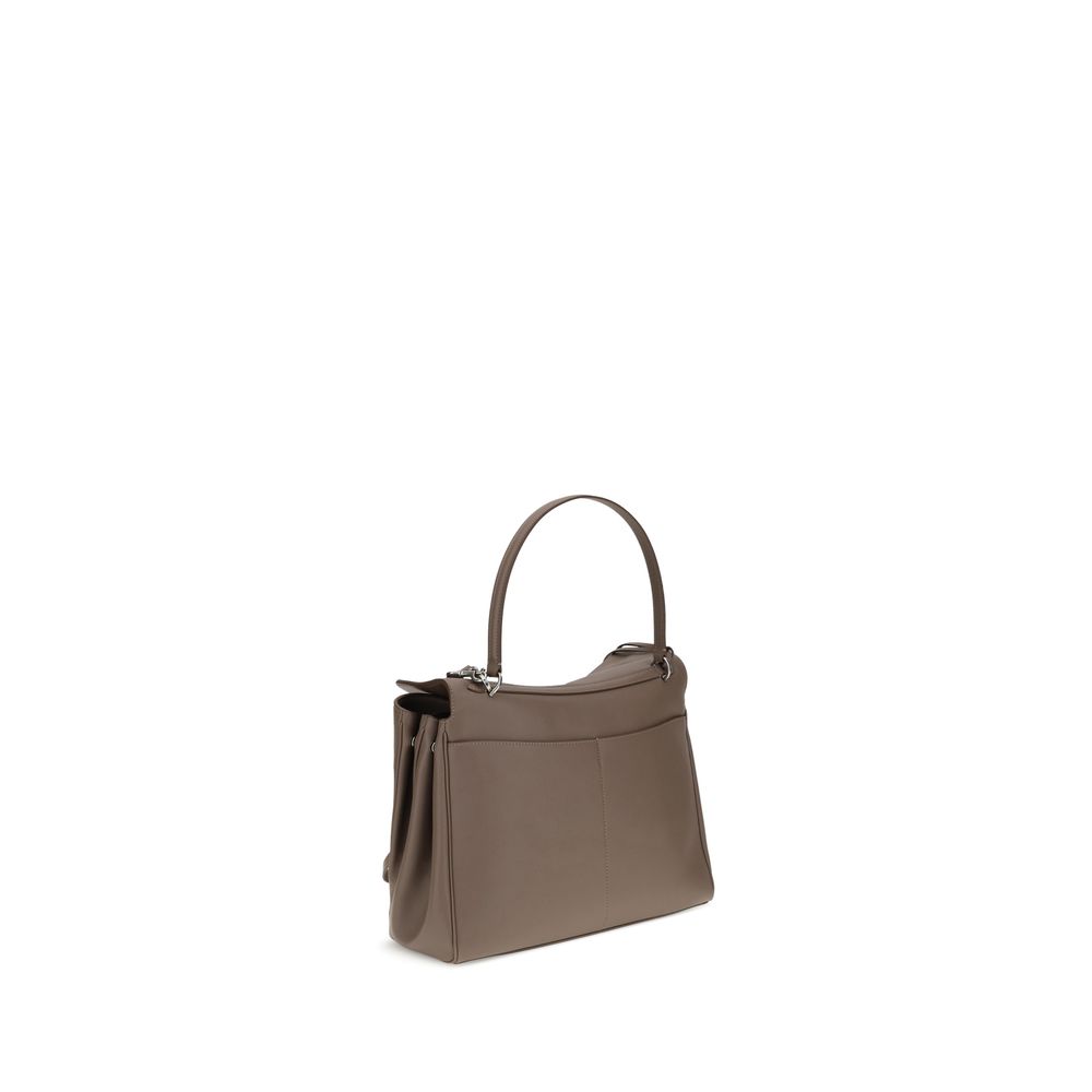 Balenciaga Graue Bos Taurus Kalbsleder Schultertasche-3