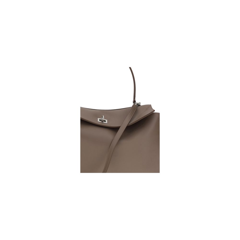 Balenciaga Graue Bos Taurus Kalbsleder Schultertasche-4