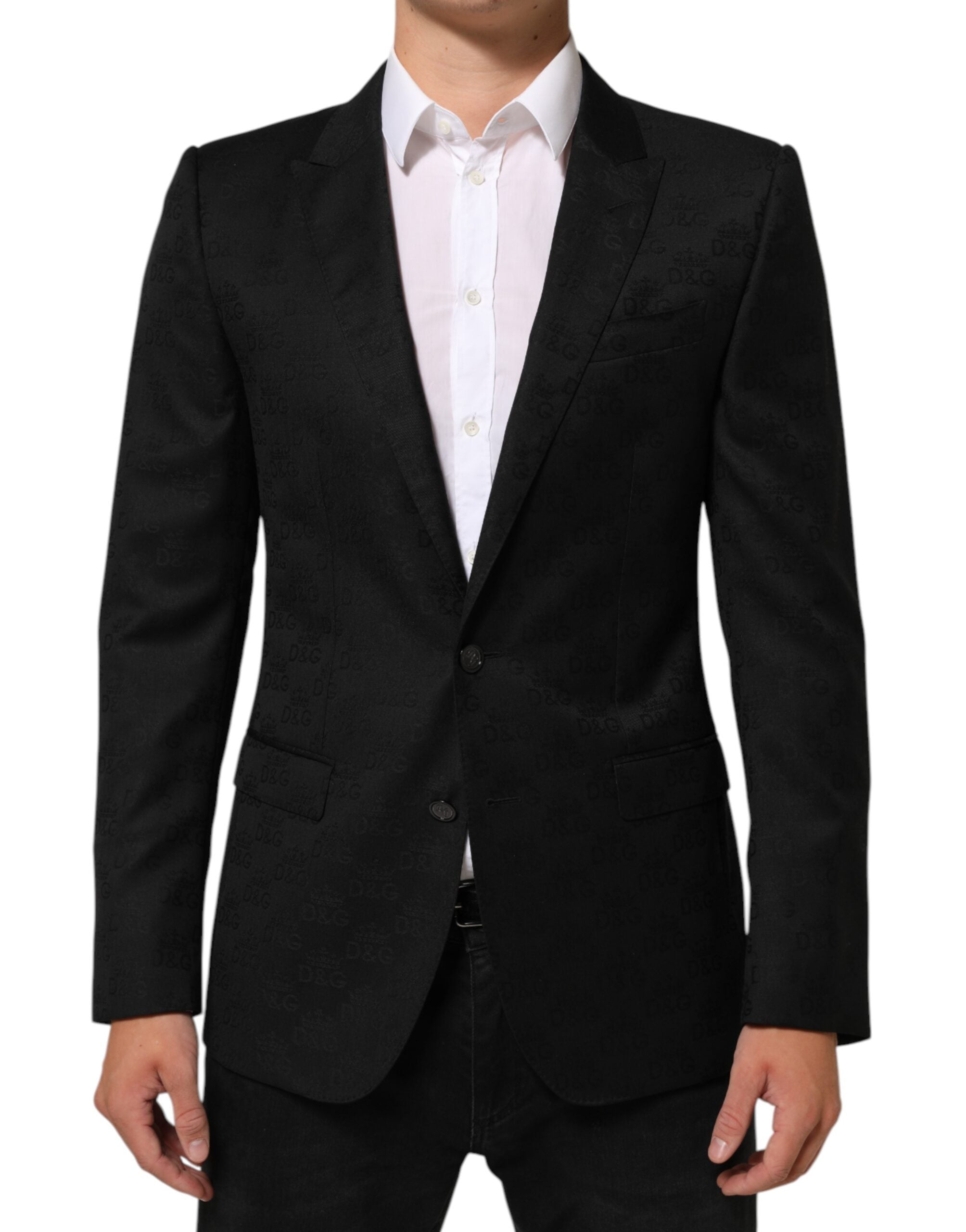 Dolce & Gabbana Schwarz MARTINI 2 Knöpfe Anzug Jacke Blazer-1