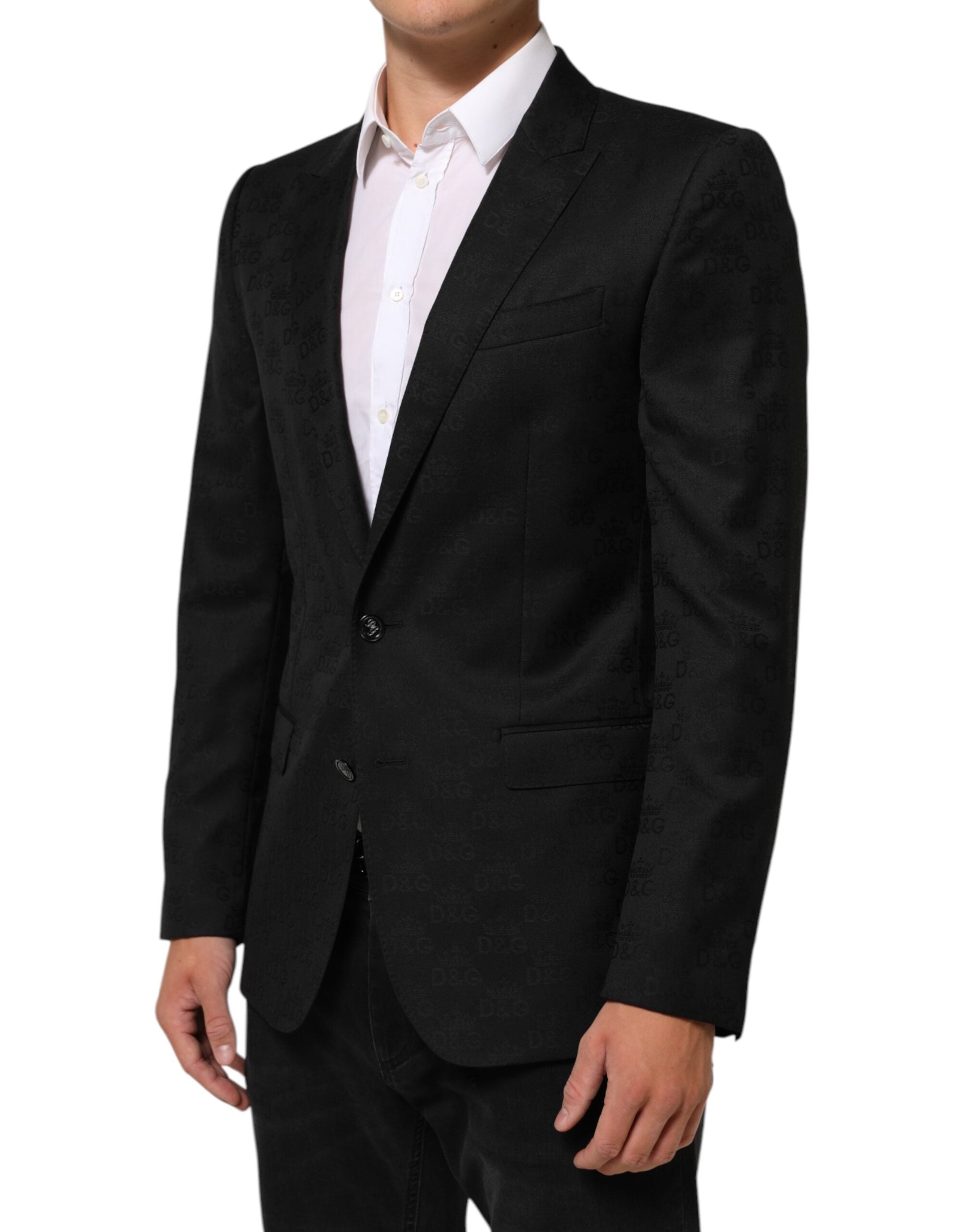 Dolce & Gabbana Schwarz MARTINI 2 Knöpfe Anzug Jacke Blazer-3