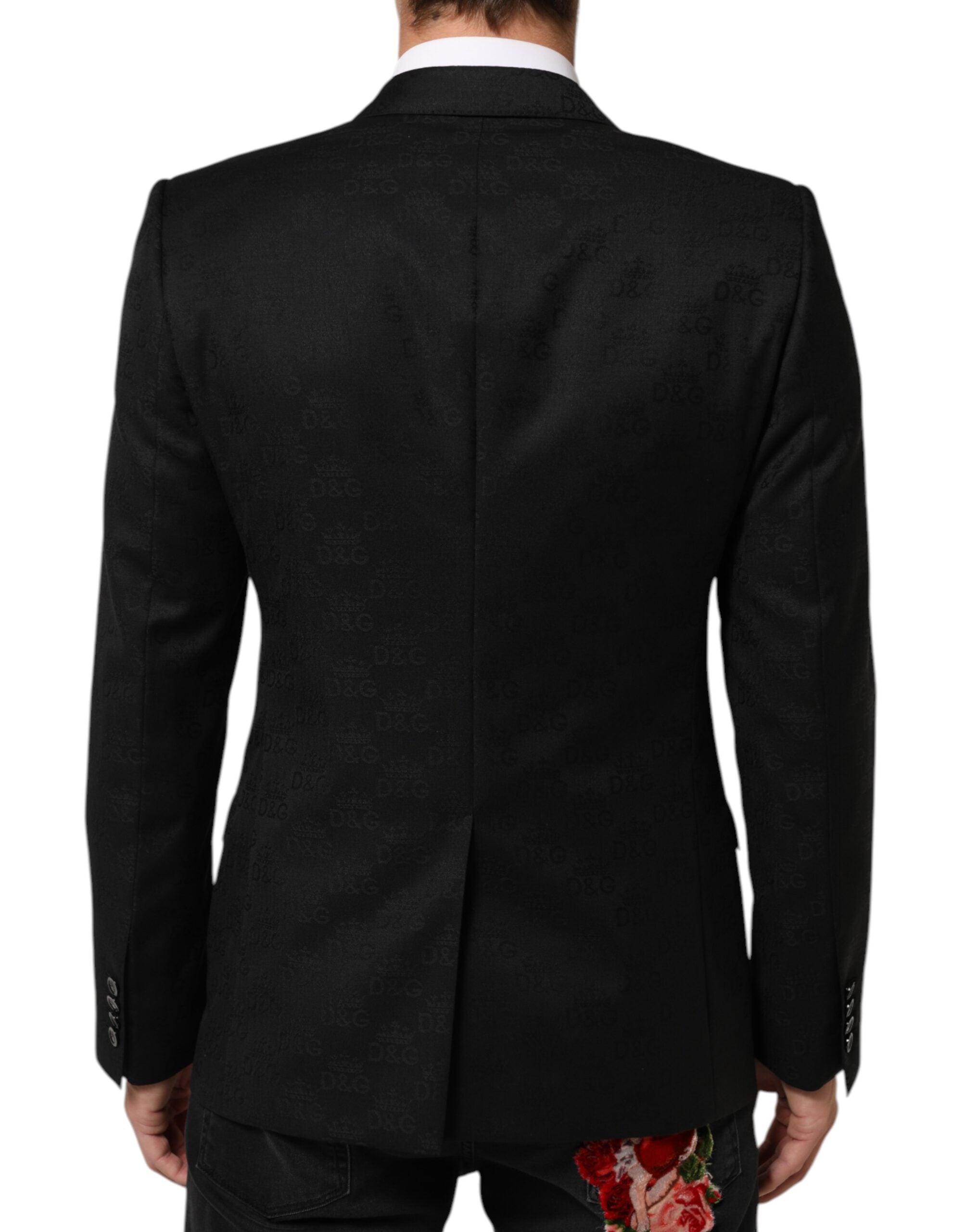 Dolce & Gabbana Schwarz MARTINI 2 Knöpfe Anzug Jacke Blazer-4