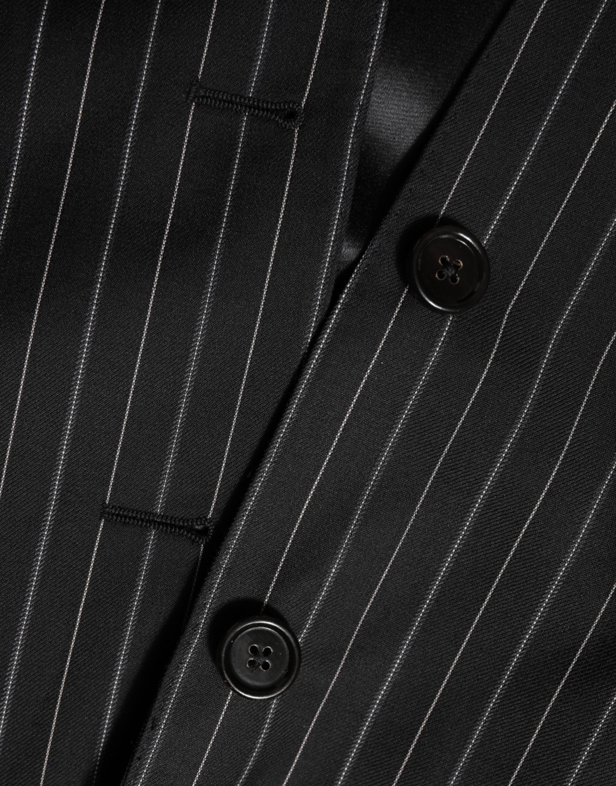 Dolce & Gabbana Black striped MARTINI 1-button suit blazer-8